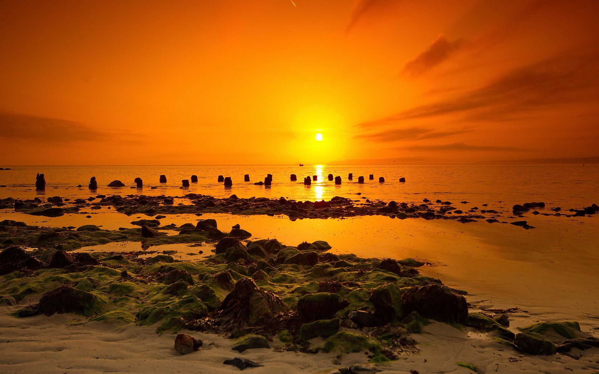 Download mobile wallpaper Sea, Nature, Sunset, Landscape for free.