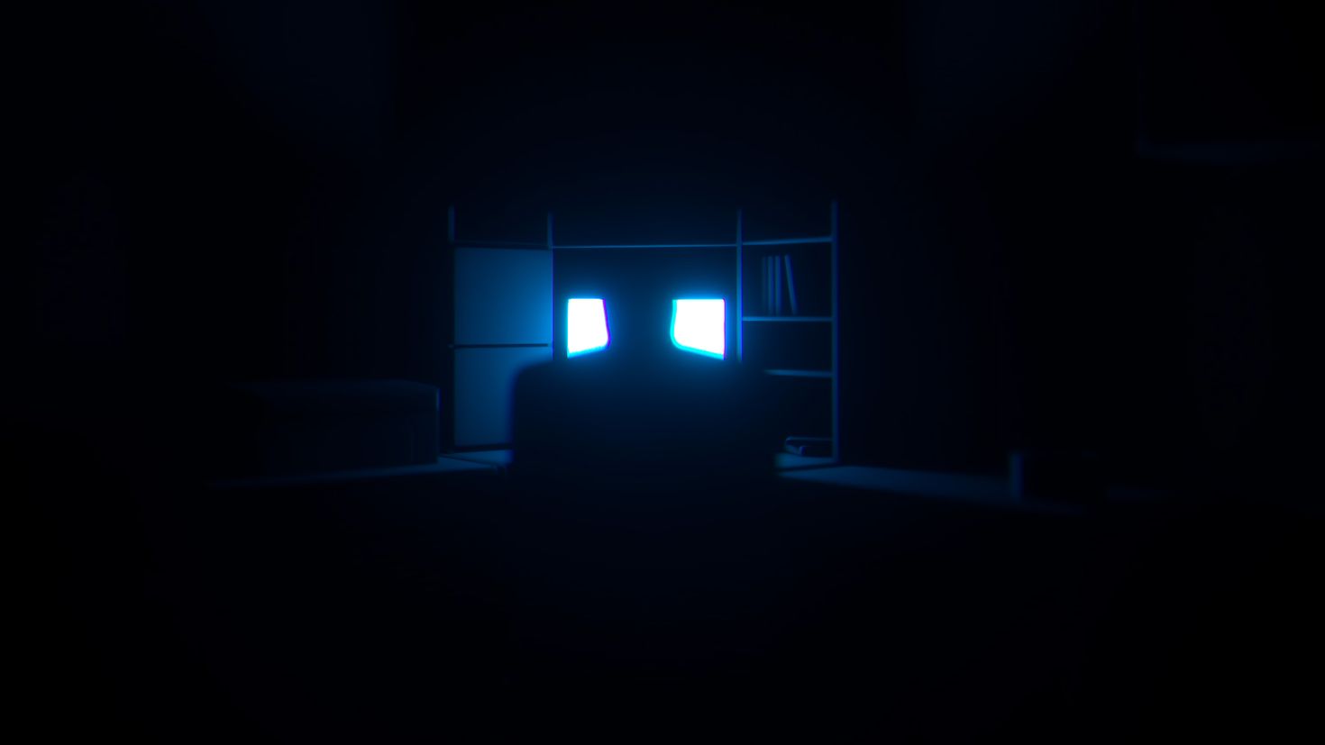 Dark room 4. Тёмная комната с компьютером. Комната в темноте. Монитор в темной комнате. Темная комната.