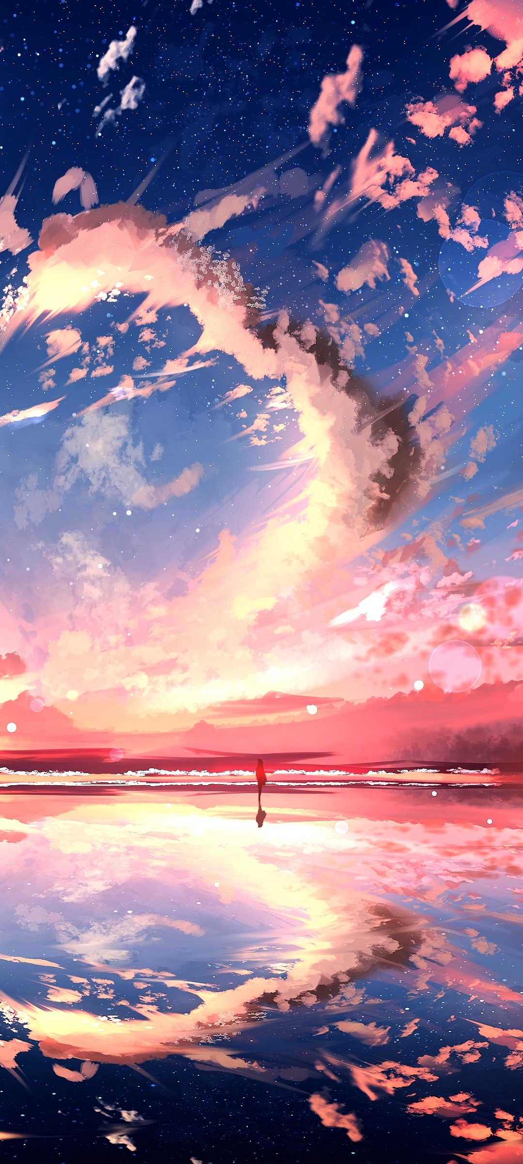 Anime Sunset Clouds Scenery 4K Wallpaper #6.2608