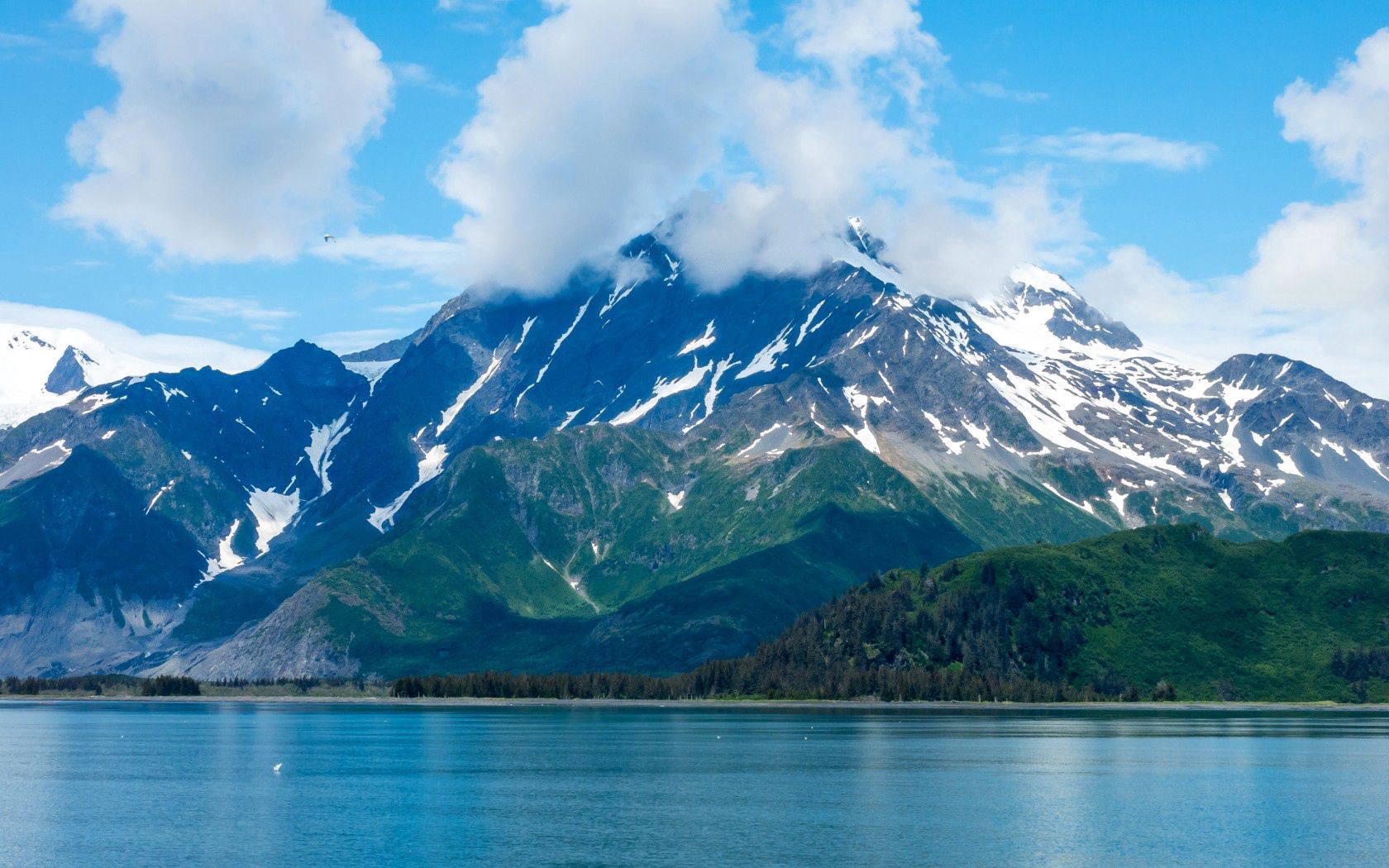 127755 скачать обои аляска, природа, небо, горы, озеро, сша, кенай фьордс - заставки и картинки бесплатно