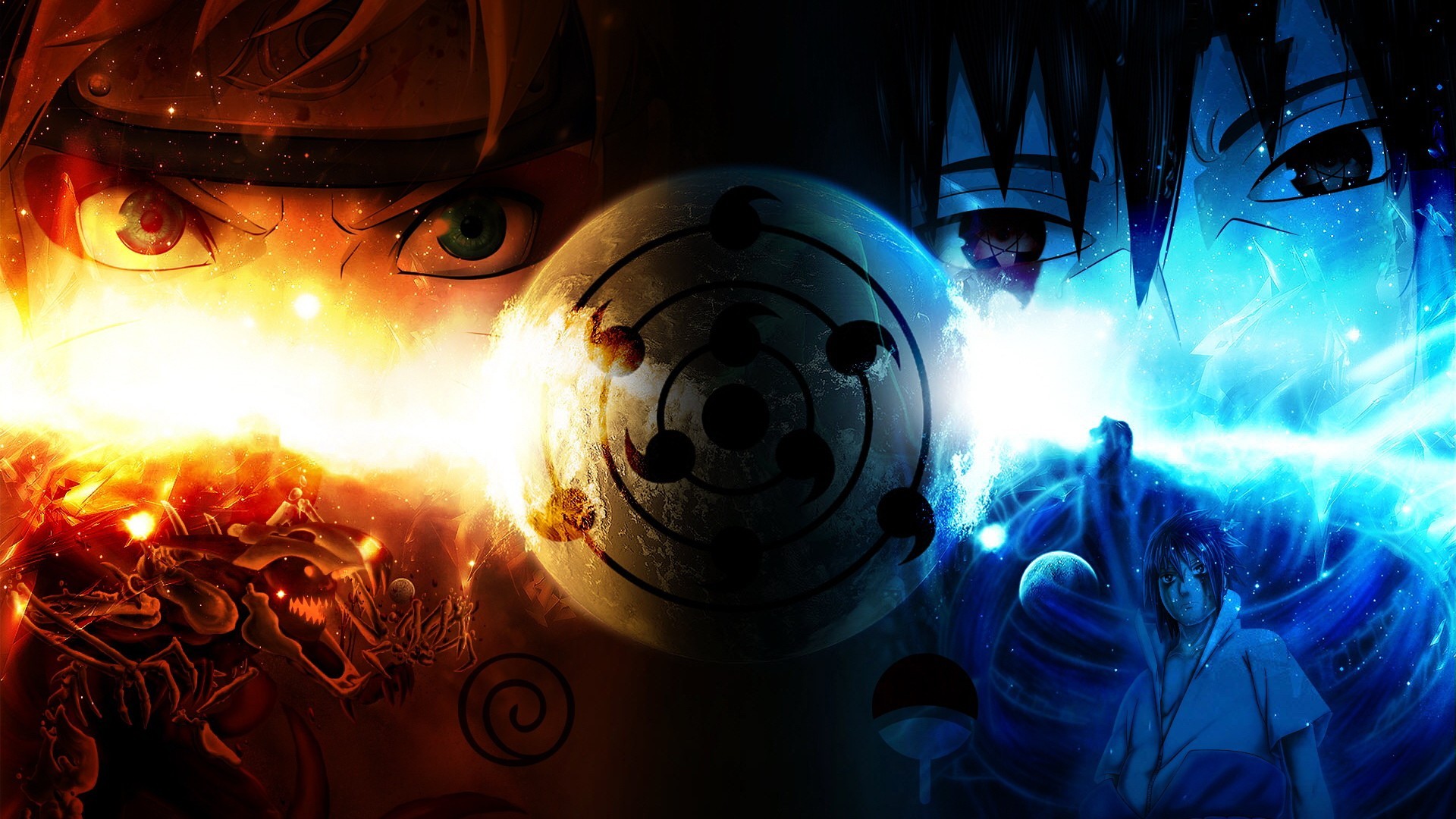 Download mobile wallpaper Sharingan (Naruto), Anime, Naruto, Naruto Uzumaki, Sasuke Uchiha for free.