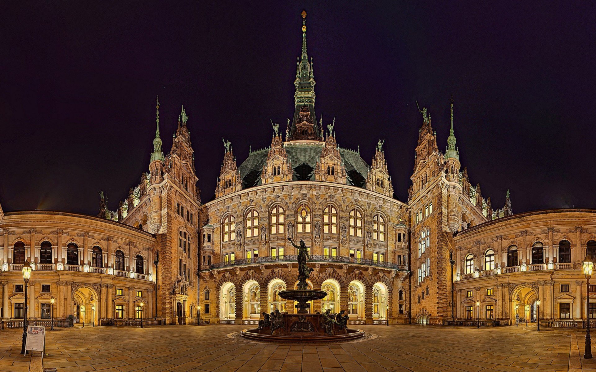 hamburg, man made, building, architecture, fountain, germany, statue