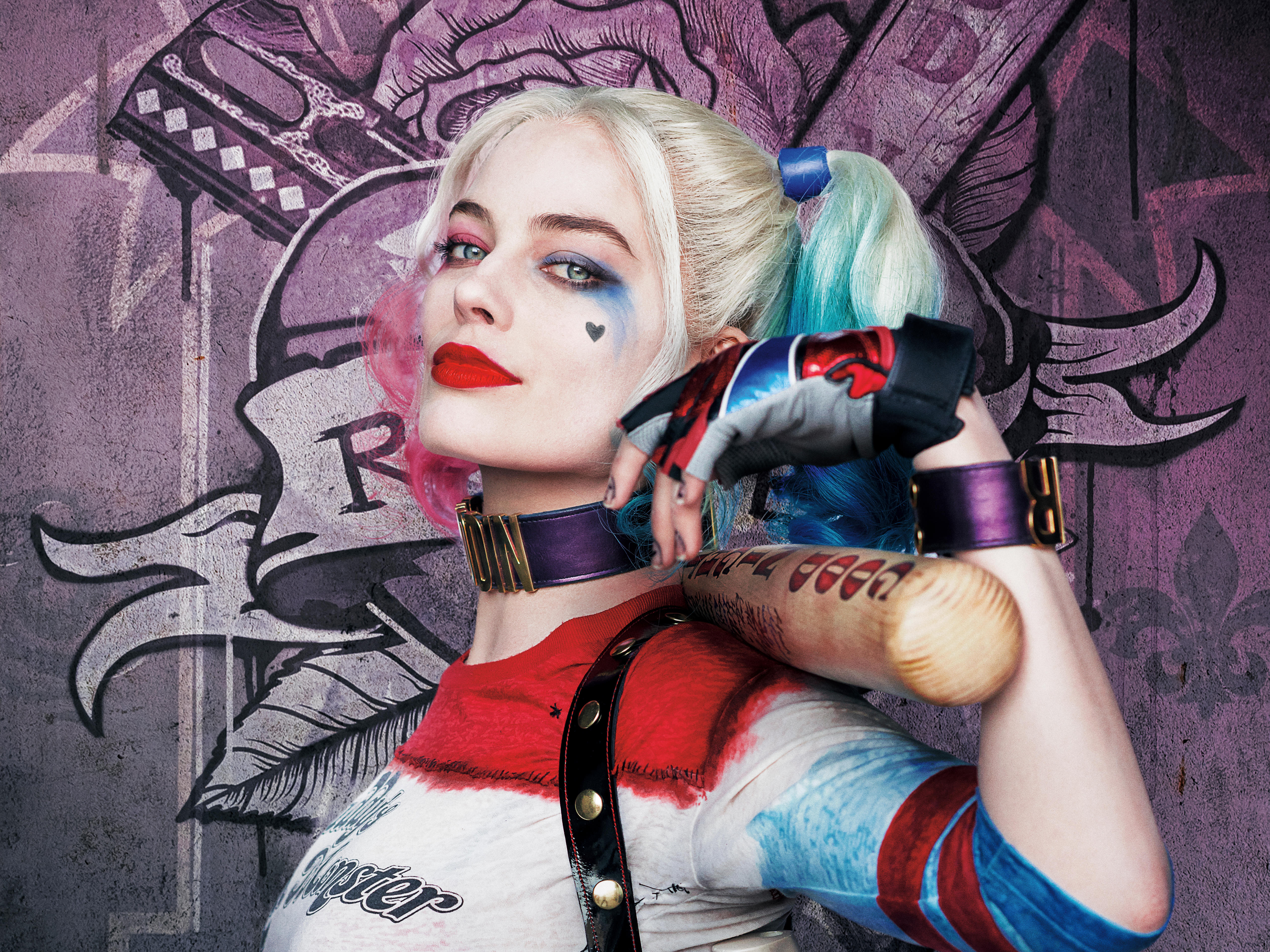 movie, margot robbie, harley quinn, suicide squad, two toned hair, harleen quinzel, dc comics High Definition image