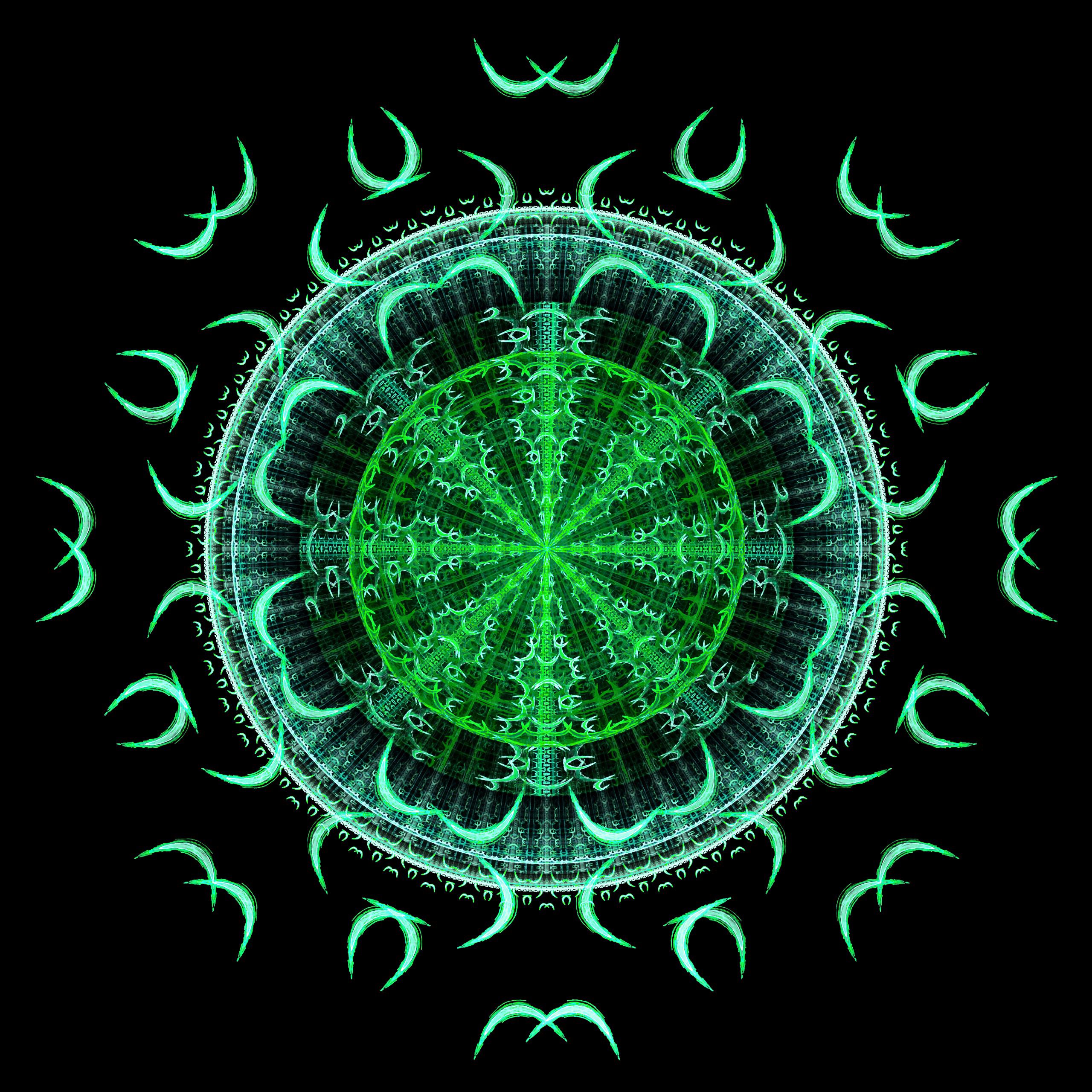 Download mobile wallpaper Symmetry, Pattern, Fractal, Abstract, Mandala for free.