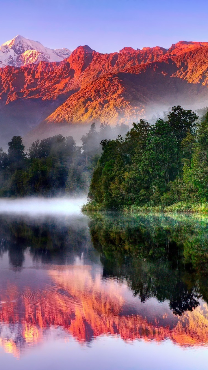 android new zealand, earth, aoraki/mount cook, reflection, sunlight, south island (new zealand), mount cook, southern alps, lake matheson, mountains