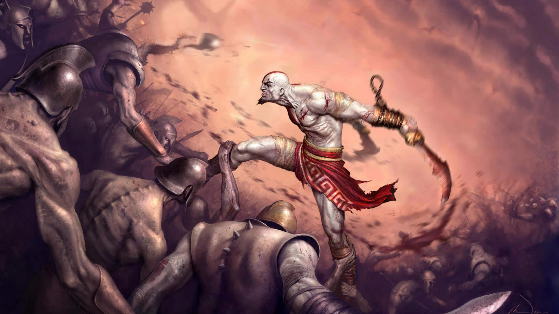 video game, god of war ii, god of war desktop HD wallpaper
