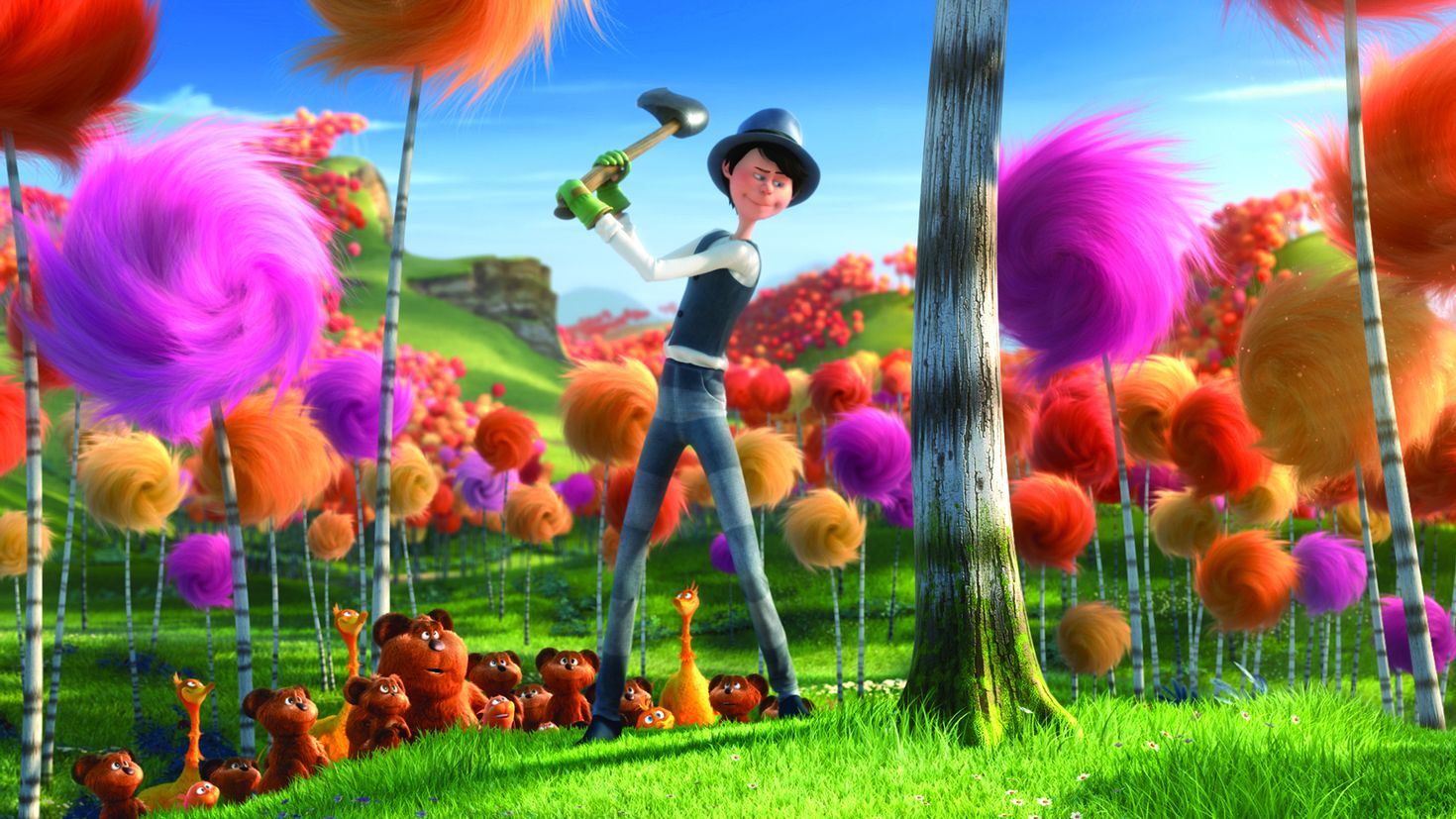 Lorax. Лоракс мультфильм. Лоракс / the Lorax (2012). Трюфельная Пальма Лоракс. Лоракс мультфильм 2012 Находкинс.