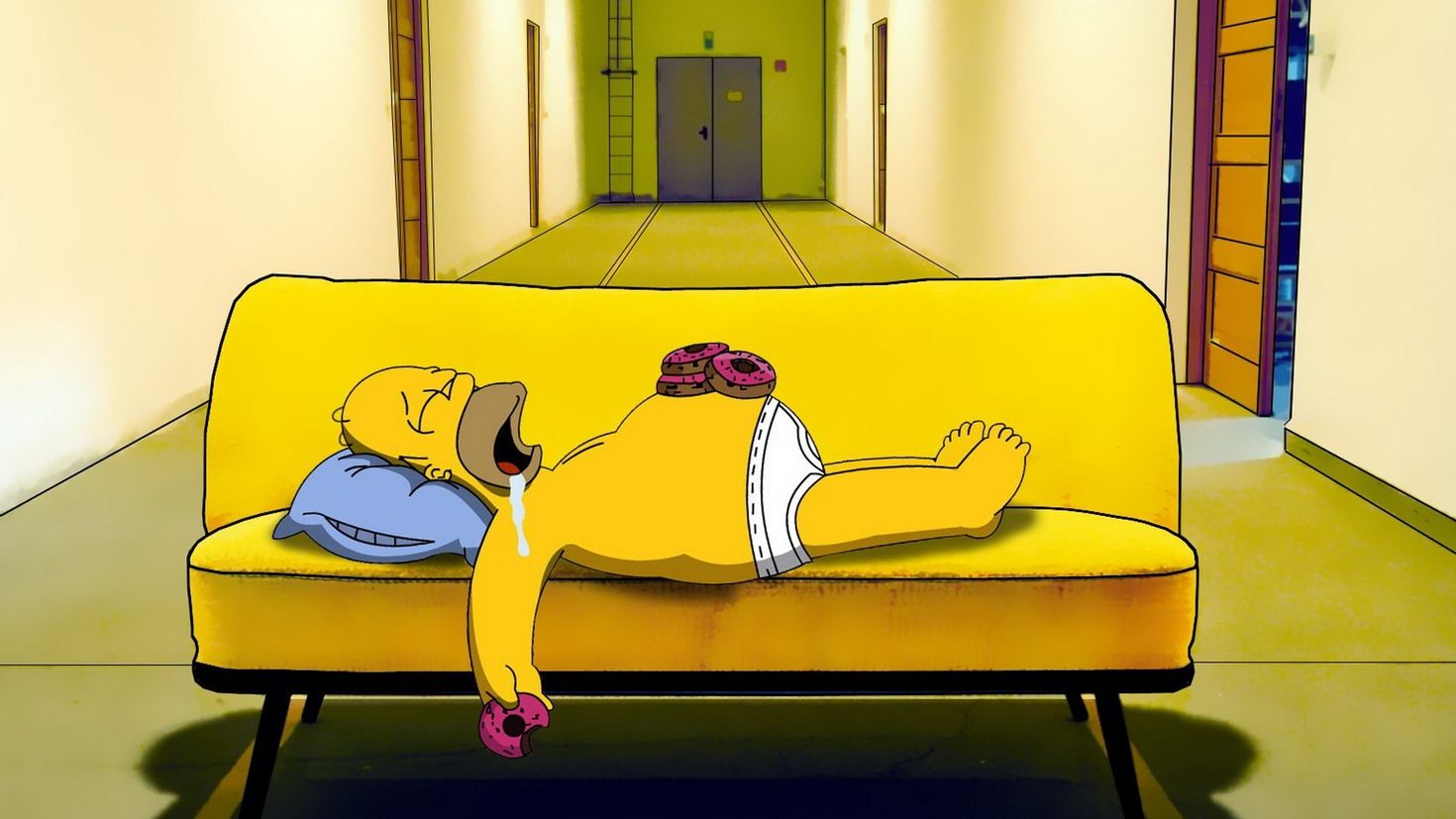 Поспал час и выспался. Гомер симпсон лентяй. Лень встать с дивана. Лежать на диване смешно.
