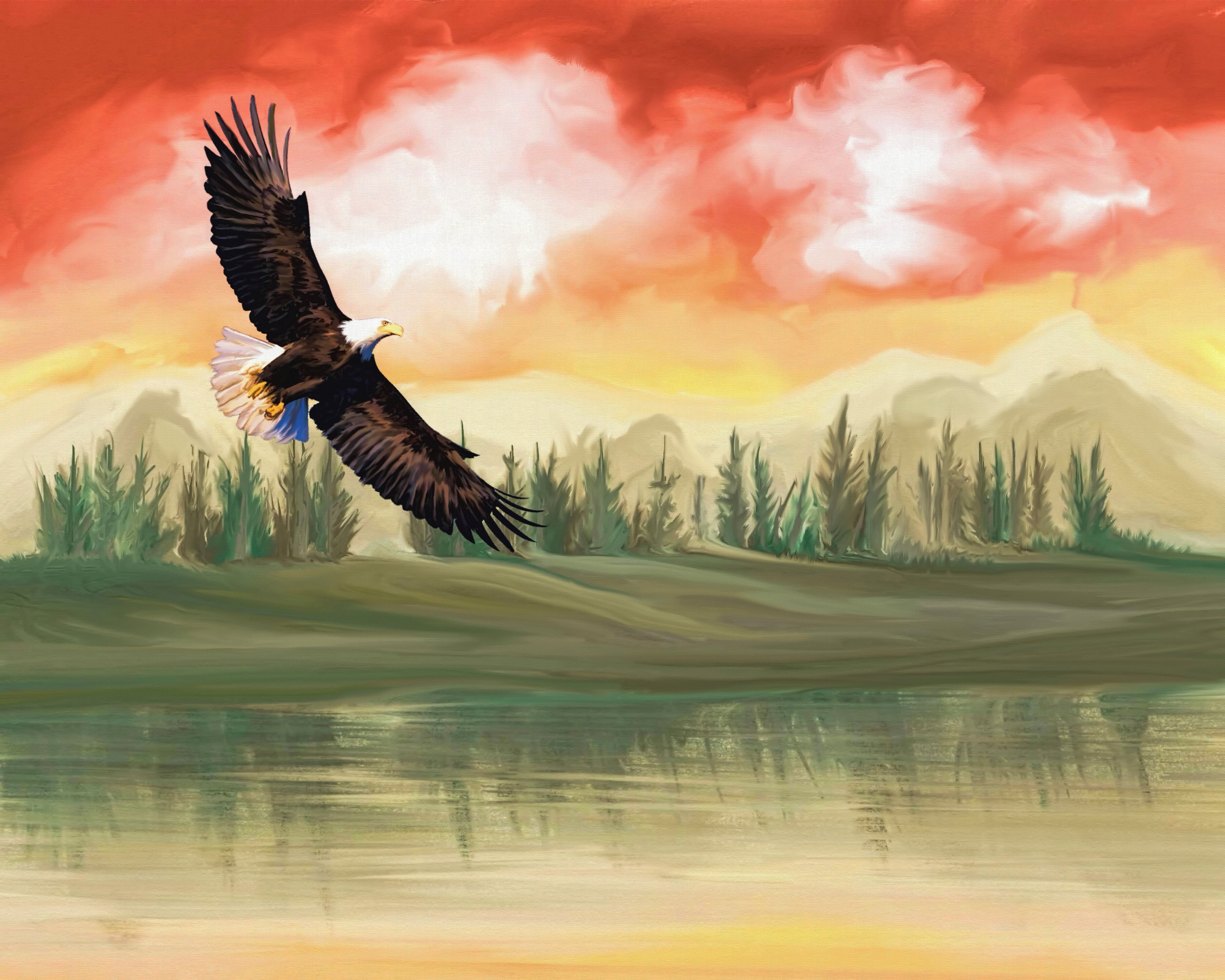 Орел и ежик. Орел сказочный. Орел картина. Пейзаж с птицами. Летящий орёл.