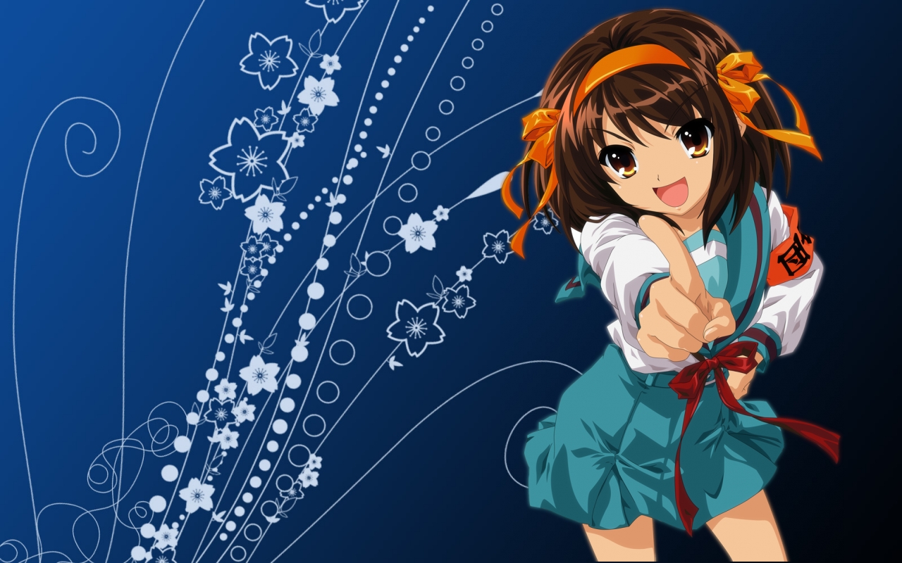 Wallpaper kiss, anime, two, a couple, date, Melancholy, Of Haruhi Suzumiya  for mobile and desktop, section прочее, resolution 1920x1080 - download