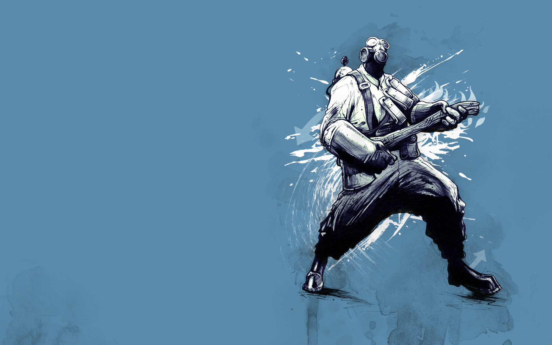 Wallpaper Full HD team fortress 2, video game, pyro (team fortress), team fortress