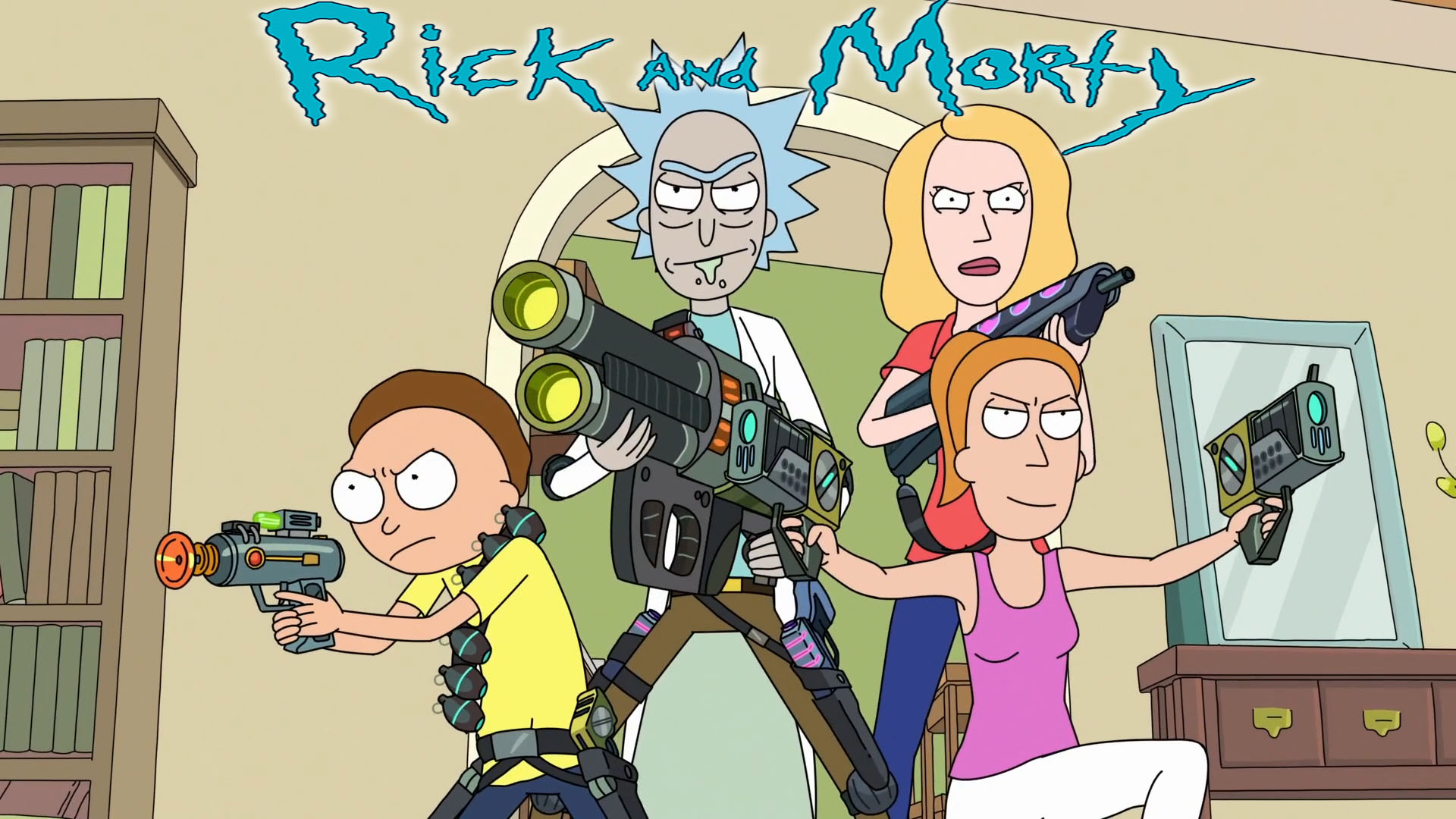 rick and morty, tv show, beth smith, morty smith, rick sanchez, summer smith lock screen backgrounds