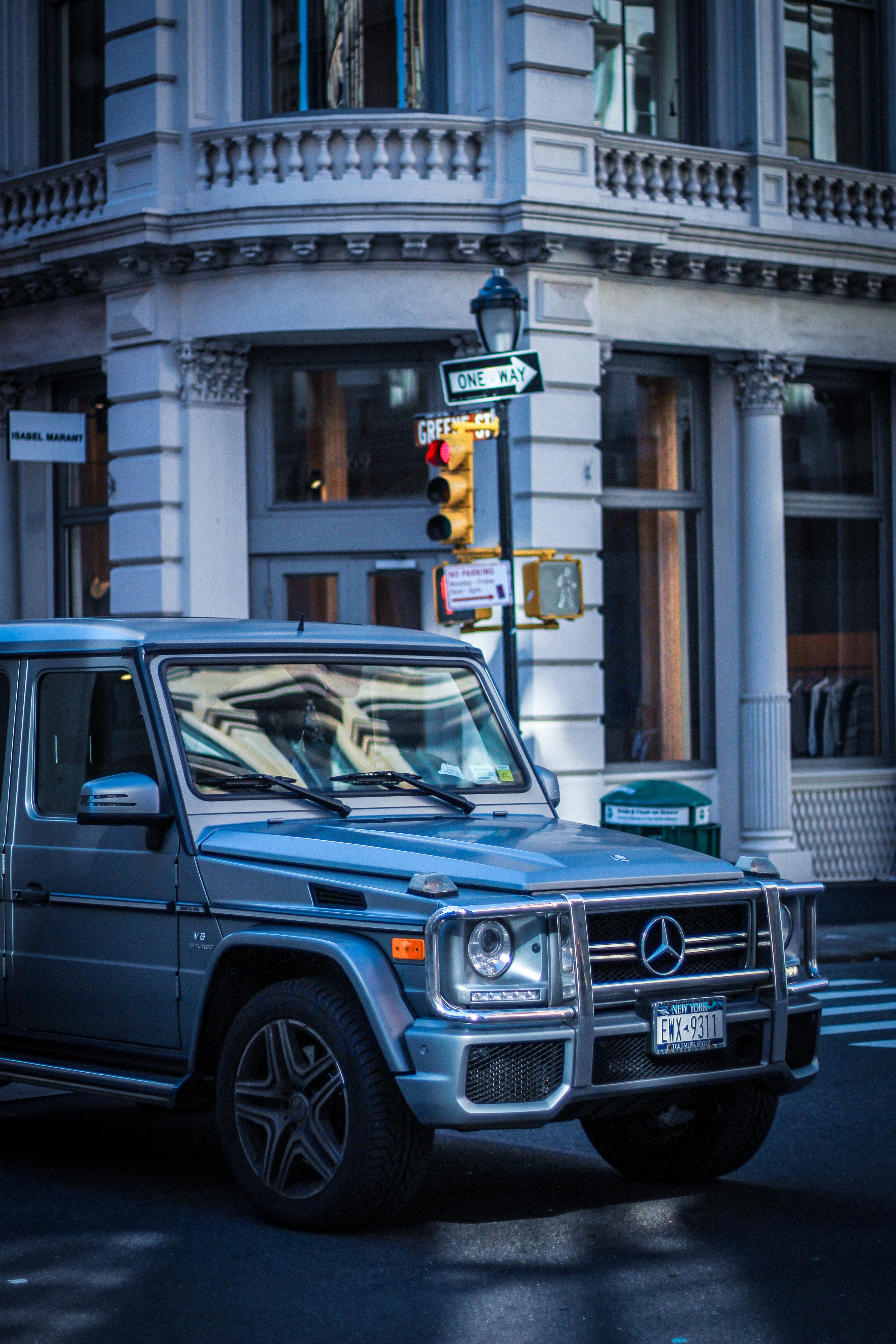 mercedes, g wagen, mercedes g class, suv, silver, cars, city, traffic, movement, silvery phone background
