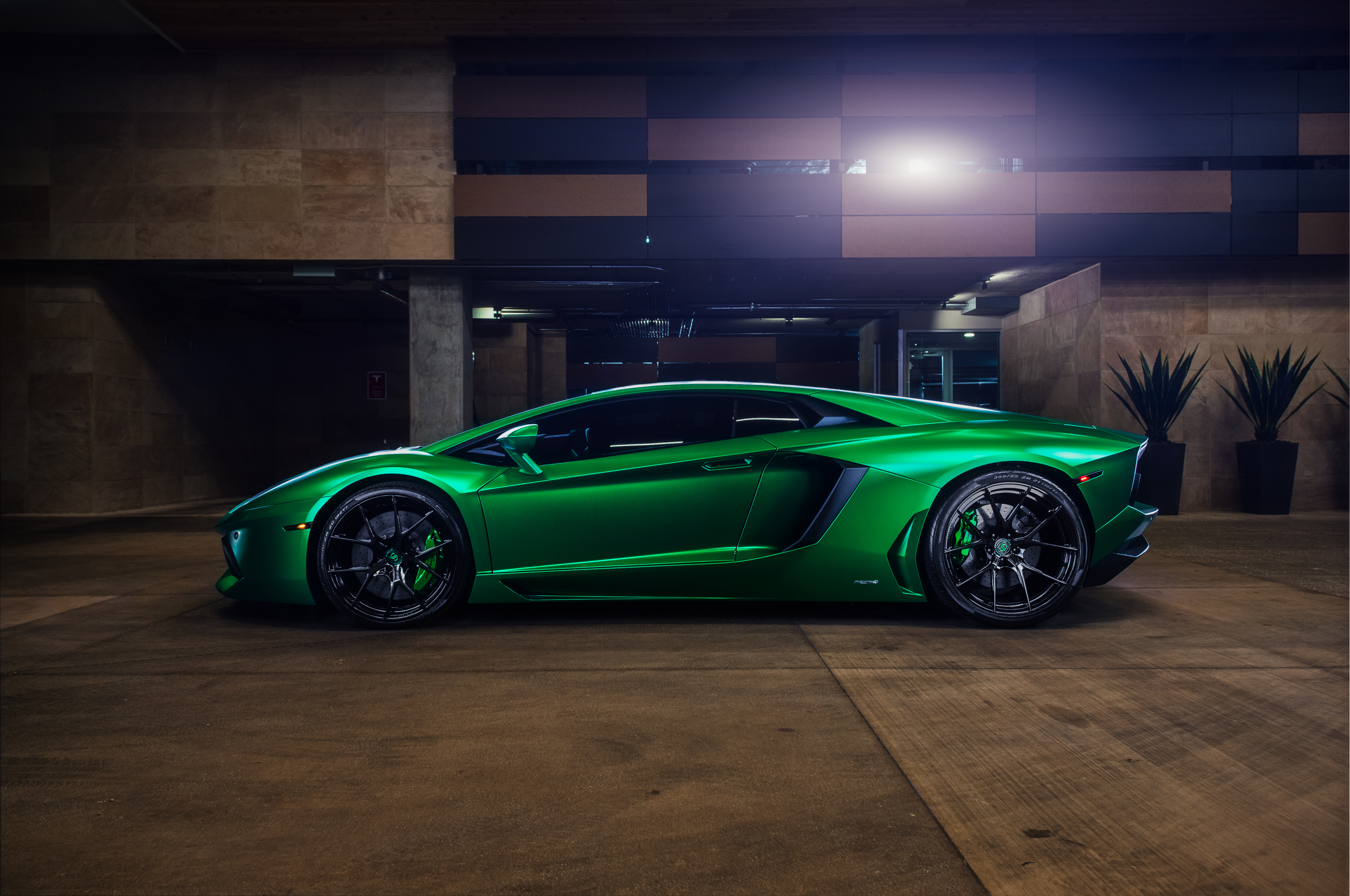 Dark Green Lamborghini