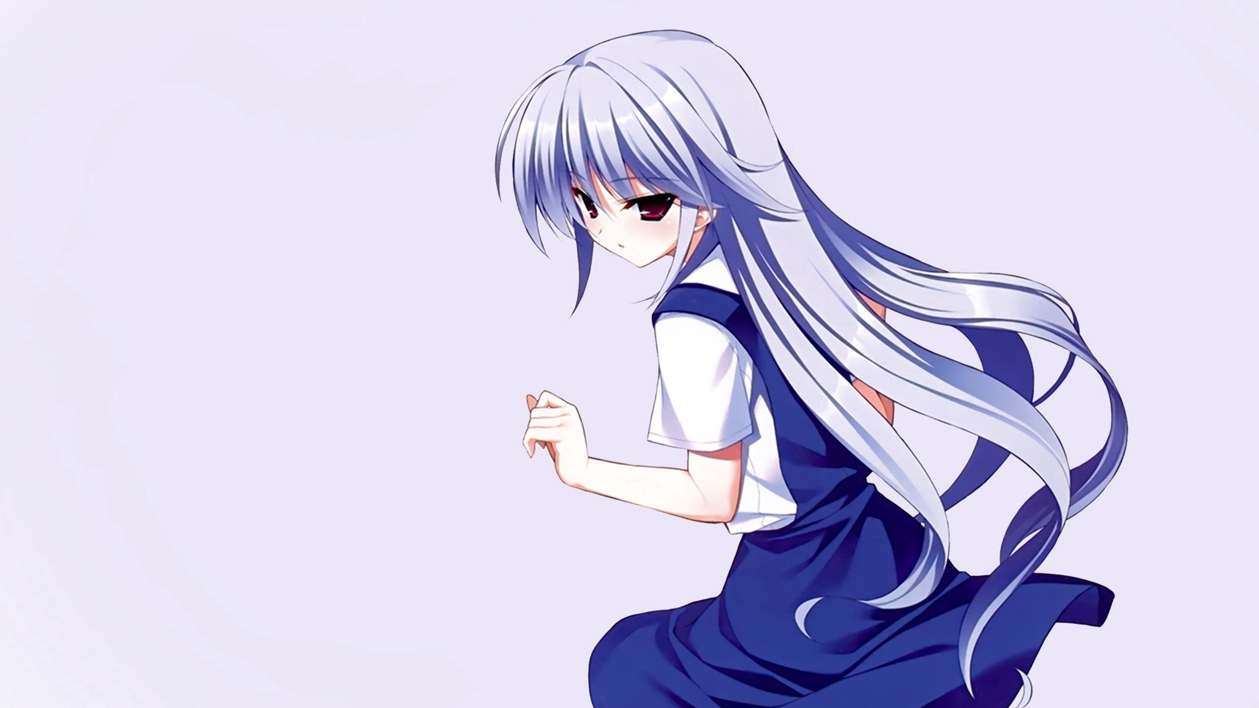 Free download wallpaper Sit, Hair, Long Haired, Girl, Anime on your PC desktop