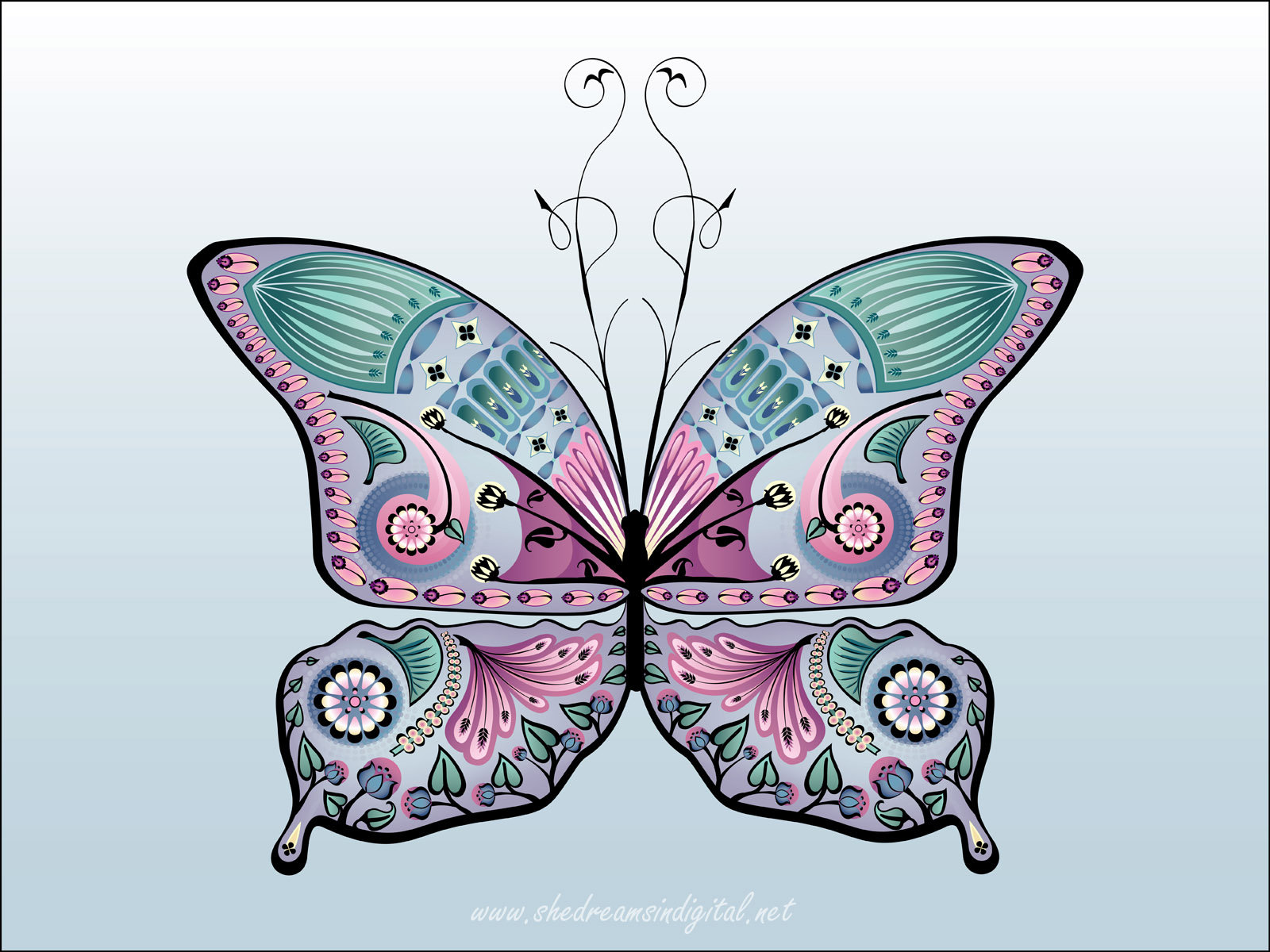Декоративное изображение бабочек