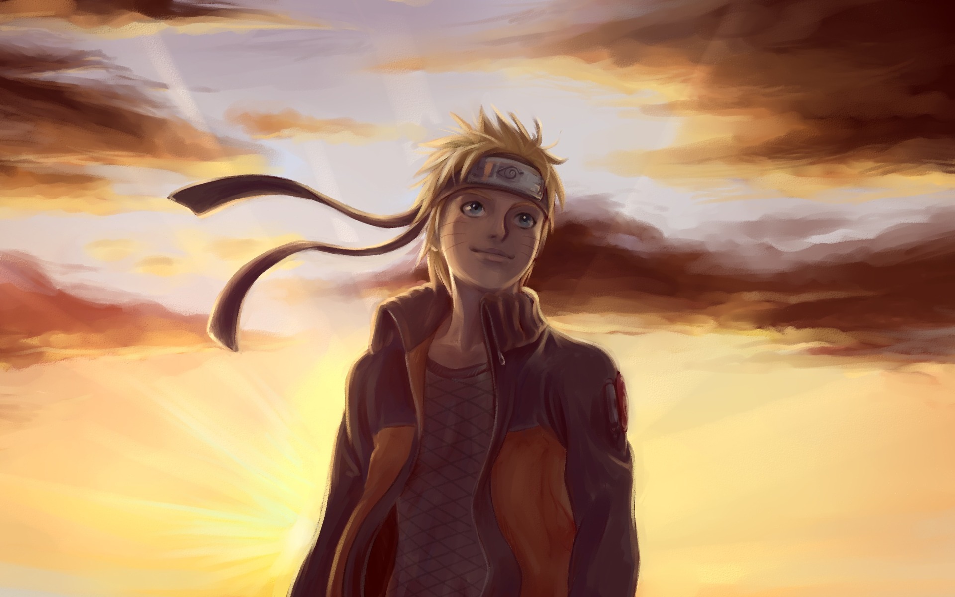 naruto, anime, red, men wallpapers for tablet
