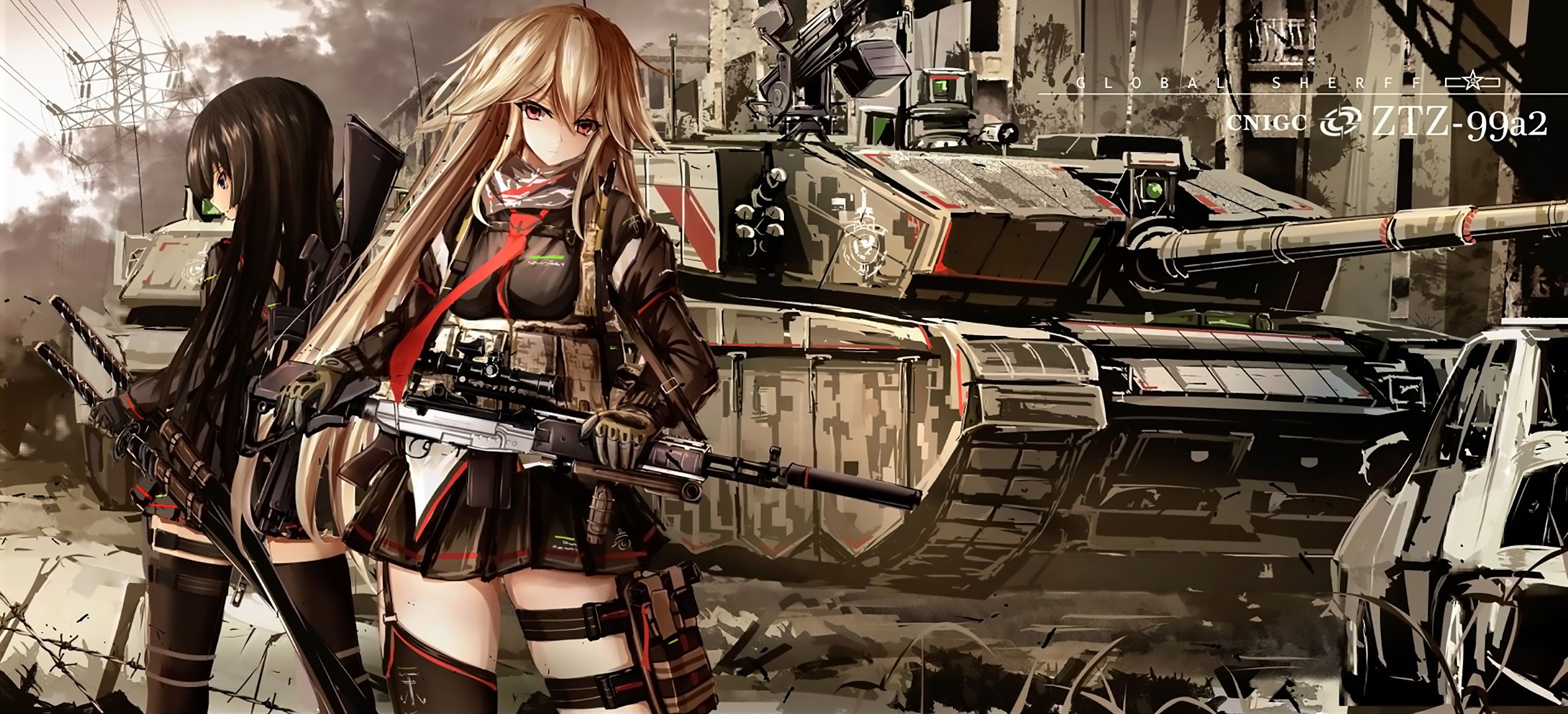 WoT/WoWS Anime Wallpapers: Montana, Cromwell & T28 – The Armored Patrol