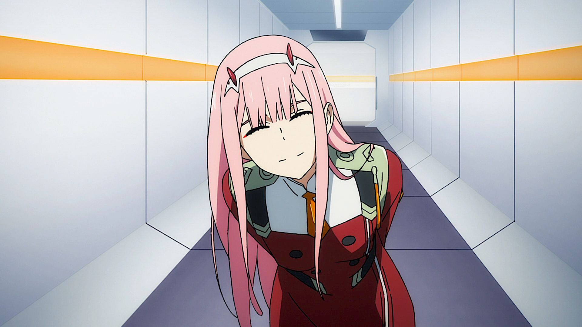 zero two (darling in the franxx), anime, darling in the franxx, horns, military uniform, pink hair