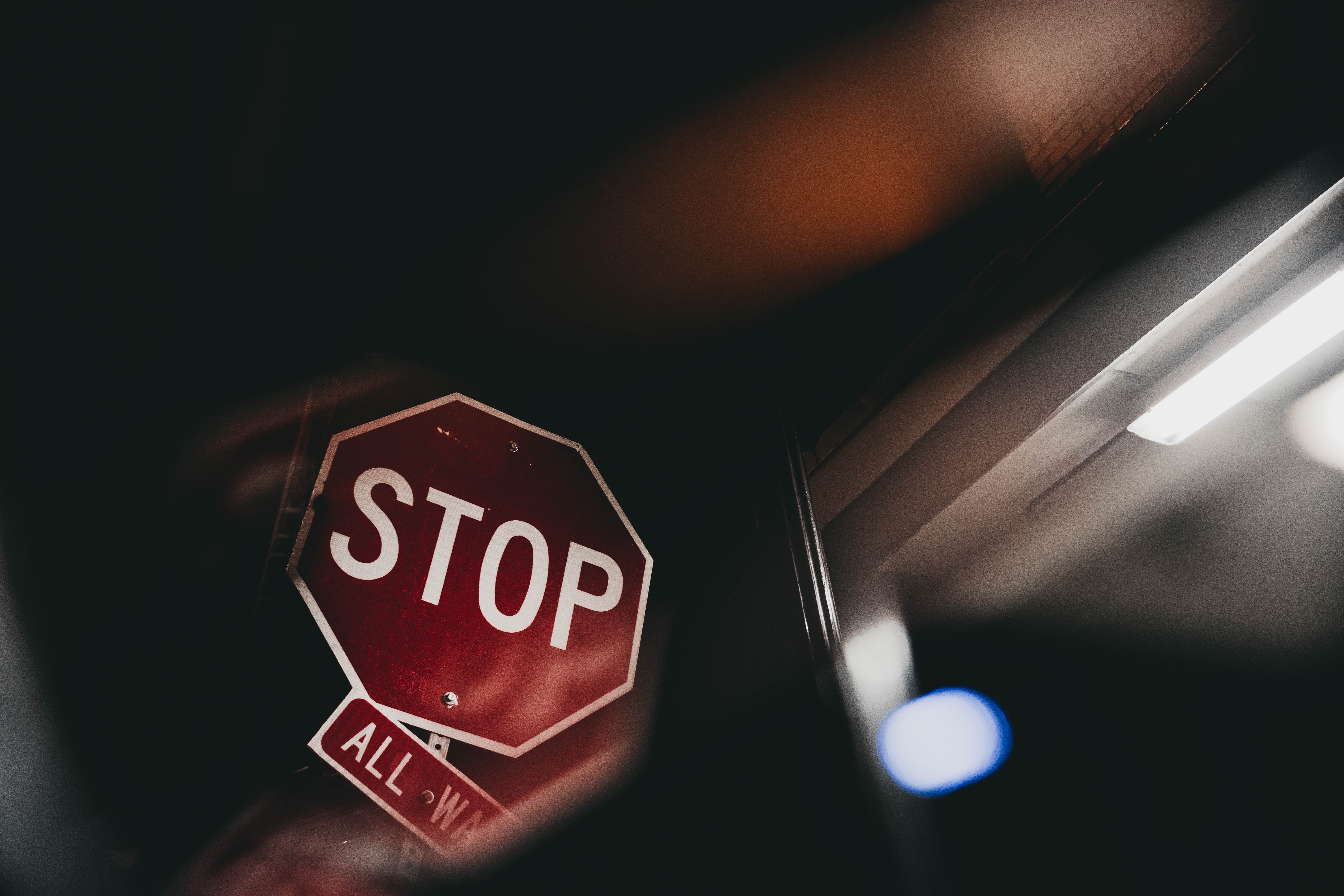 warning, sign, red, words, text, stop HD wallpaper