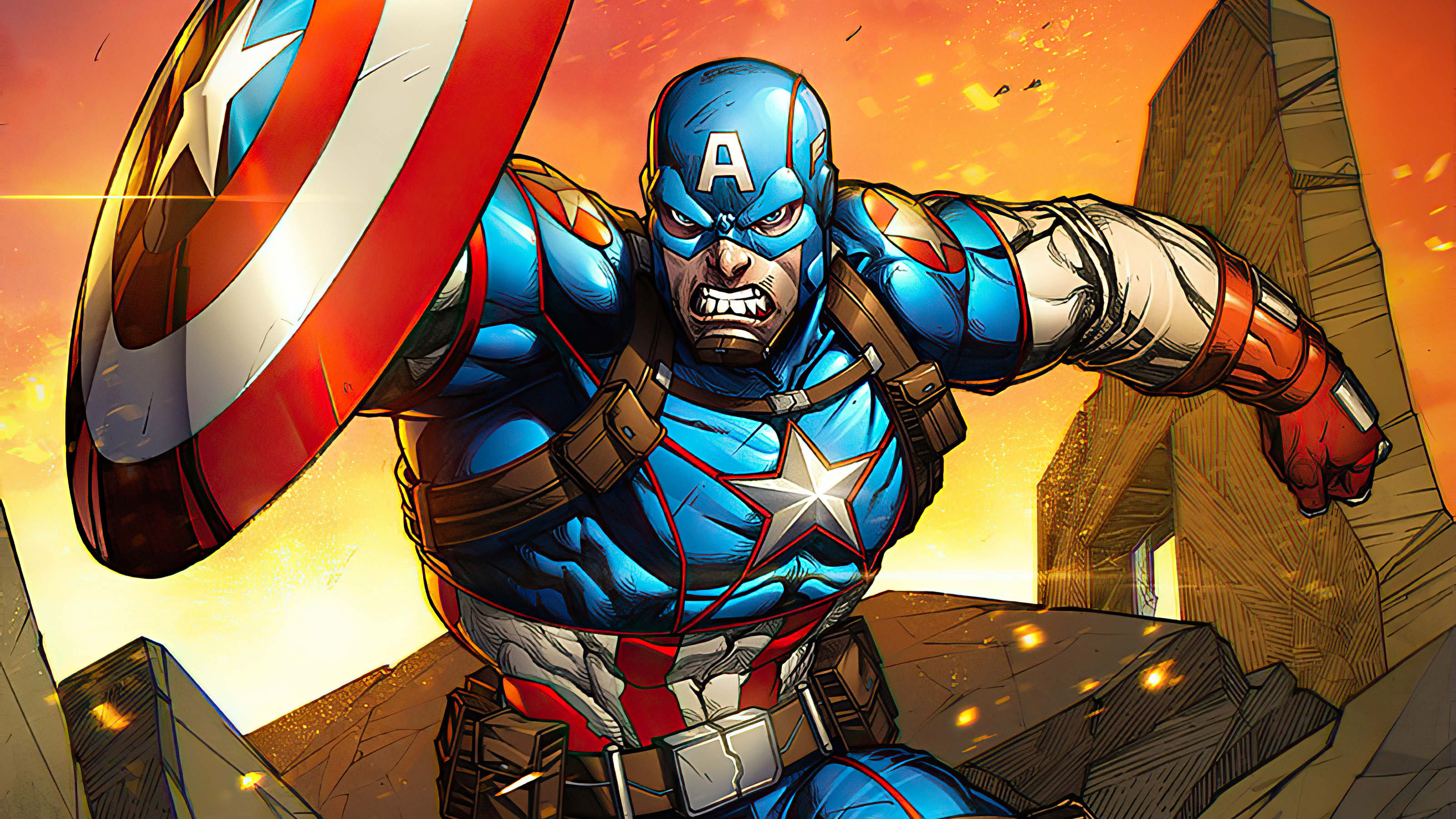 Капитан Америка комикс обои