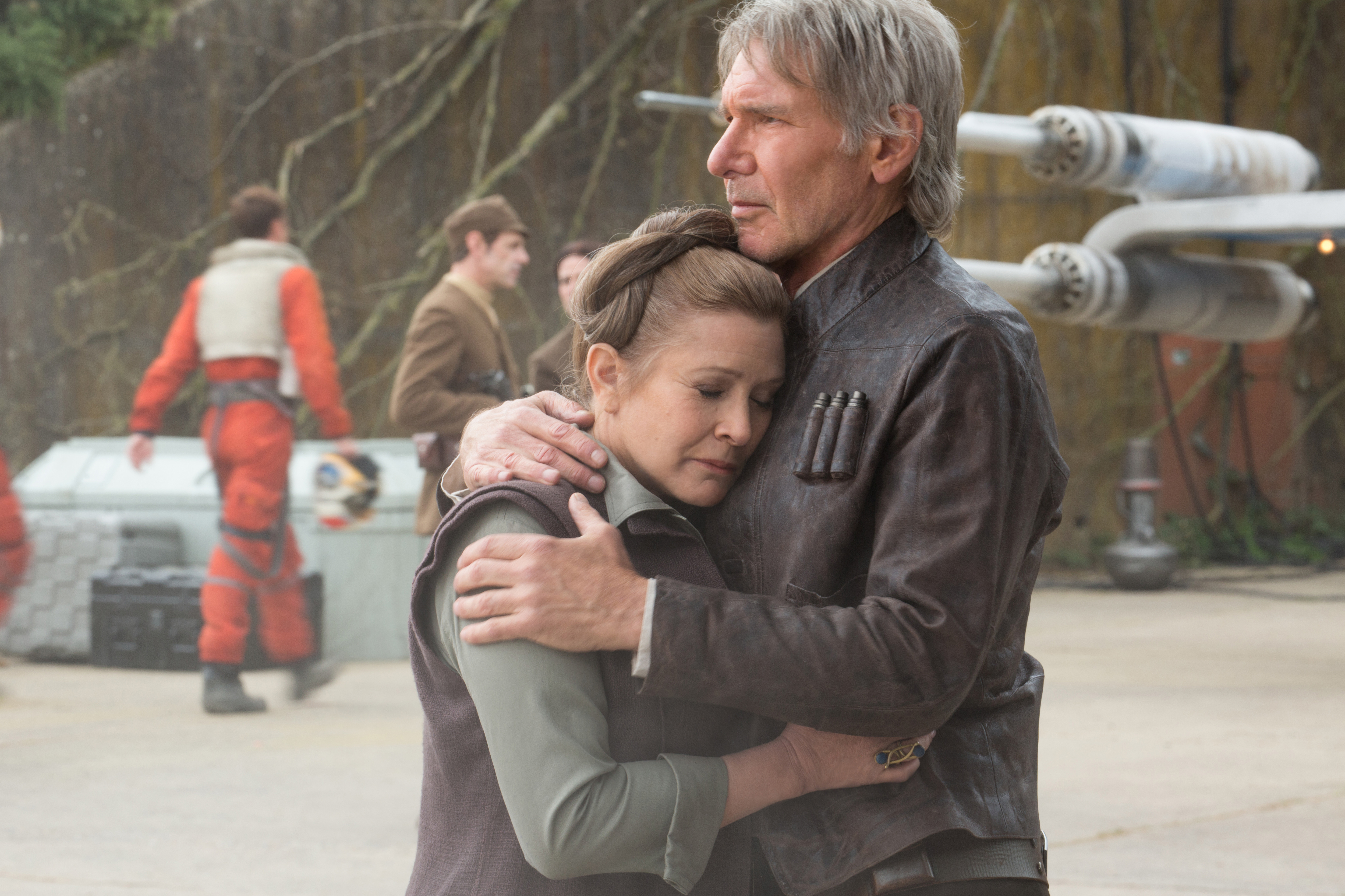 movie, star wars episode vii: the force awakens, carrie fisher, han solo, harrison ford, princess leia, star wars