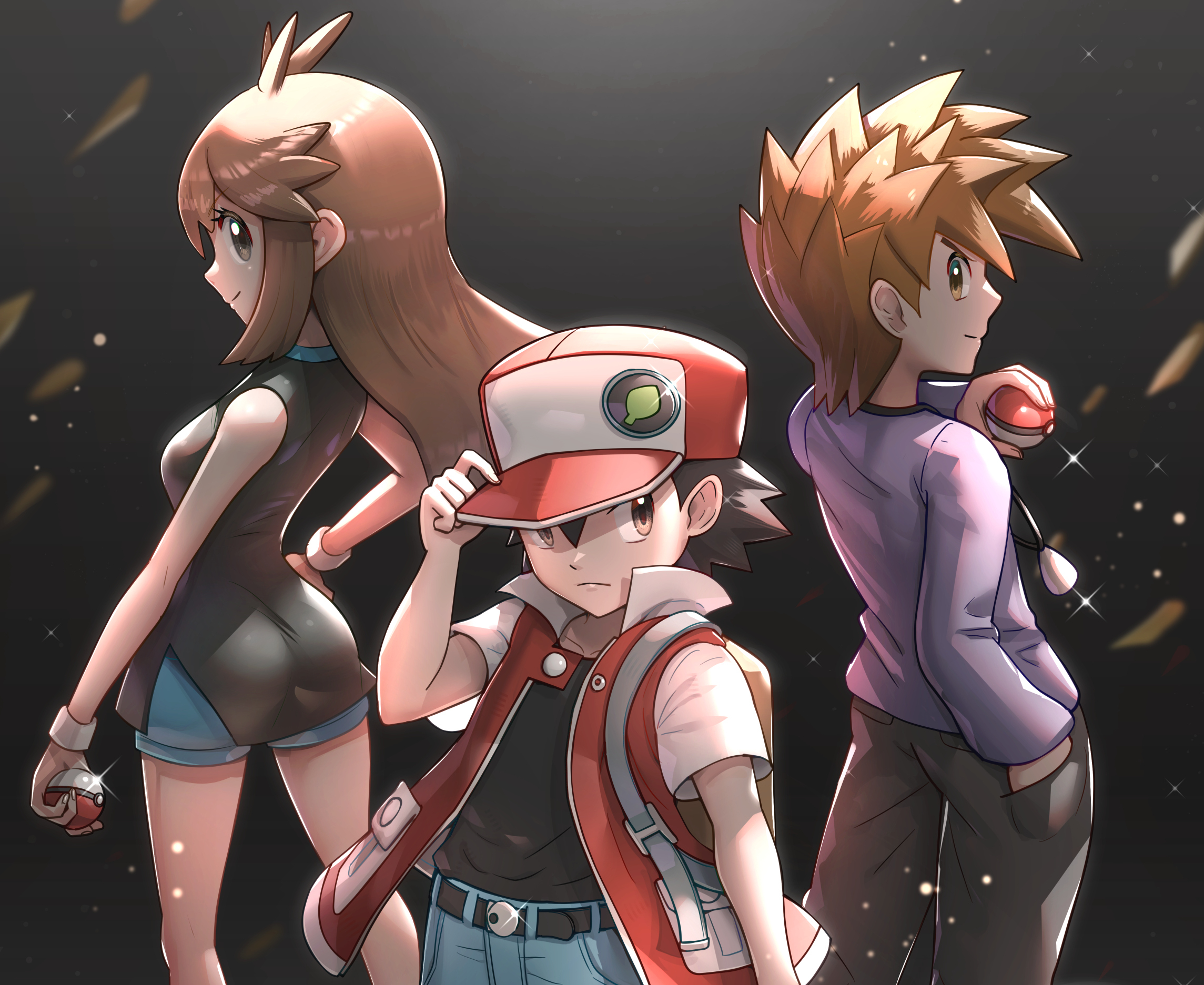 Red (Pokémon) - Pokémon Red & Green - Mobile Wallpaper by ngg