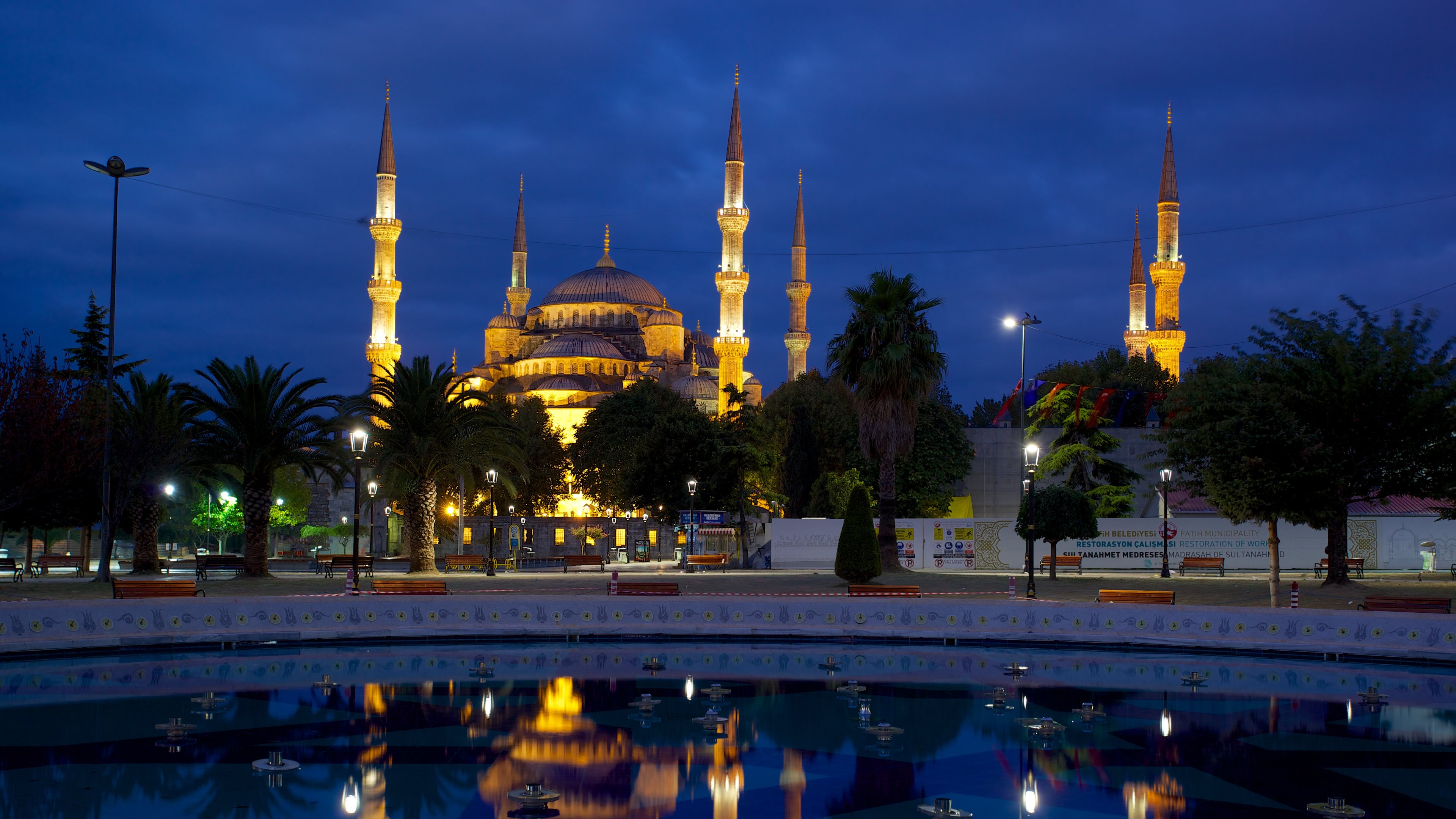 islam, mosques, religious, sultan ahmed mosque, mosque, night