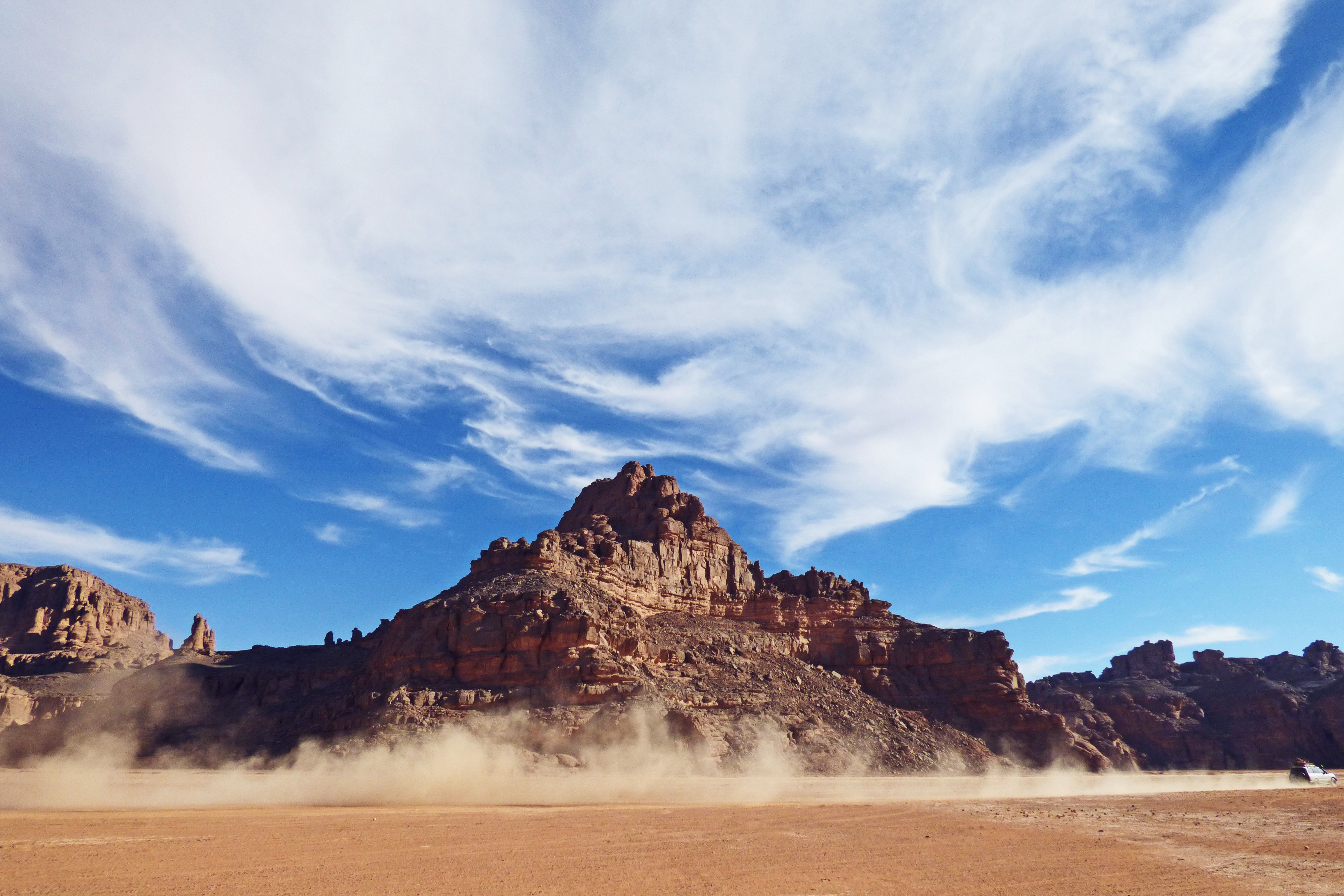 vertical wallpaper earth, desert, africa, algeria, cloud, dust, hoggar mountains, mountain, tassili n'ajjer