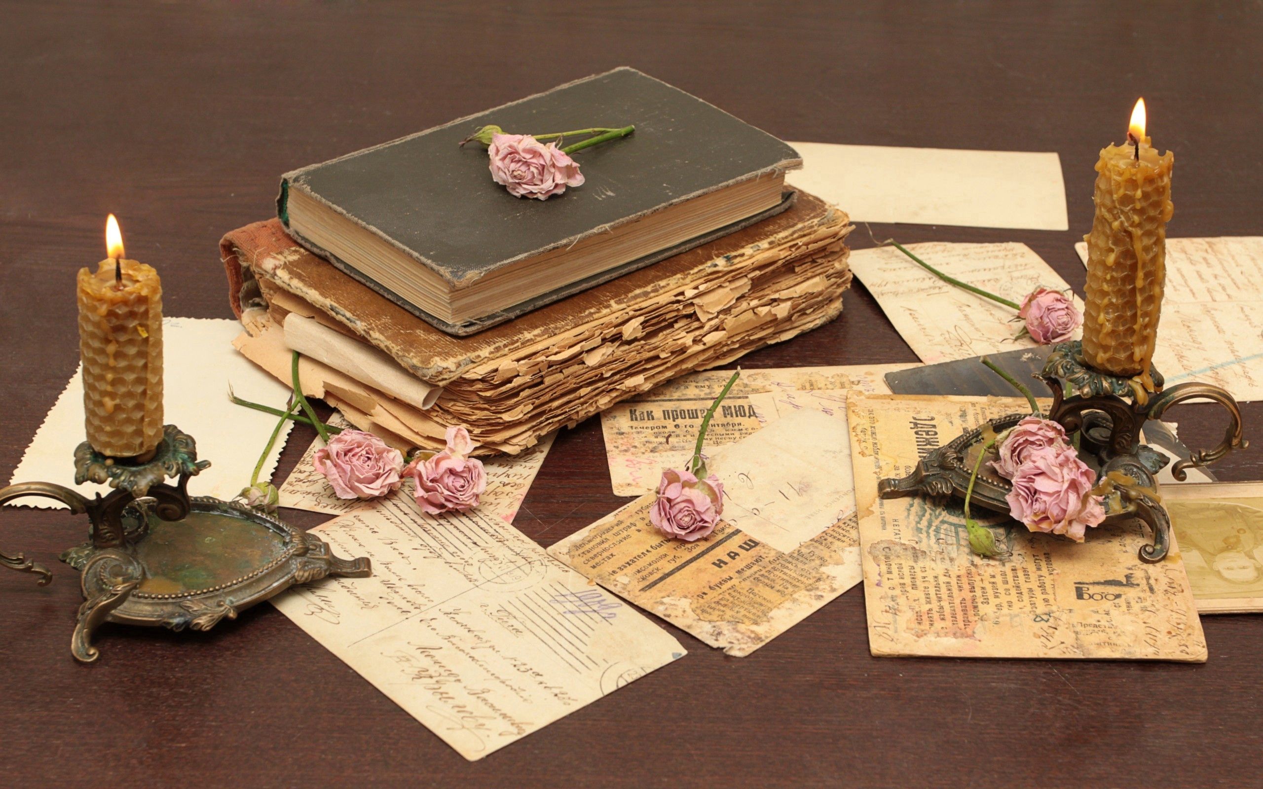 books, ancient, flowers, miscellanea, miscellaneous, old, table