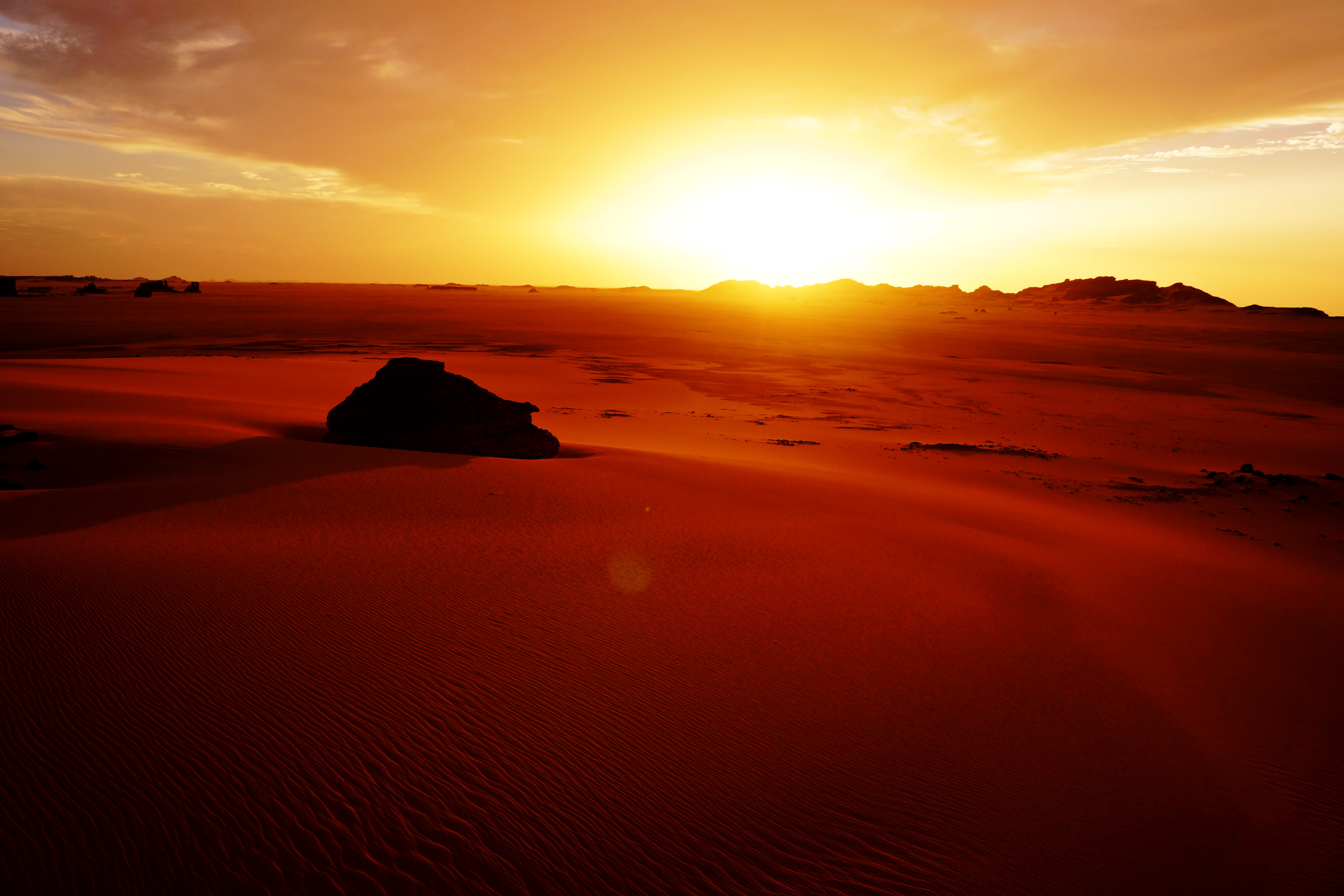 Full HD sahara, earth, desert, africa, algeria, dune, sand, sunset, tassili n'ajjer