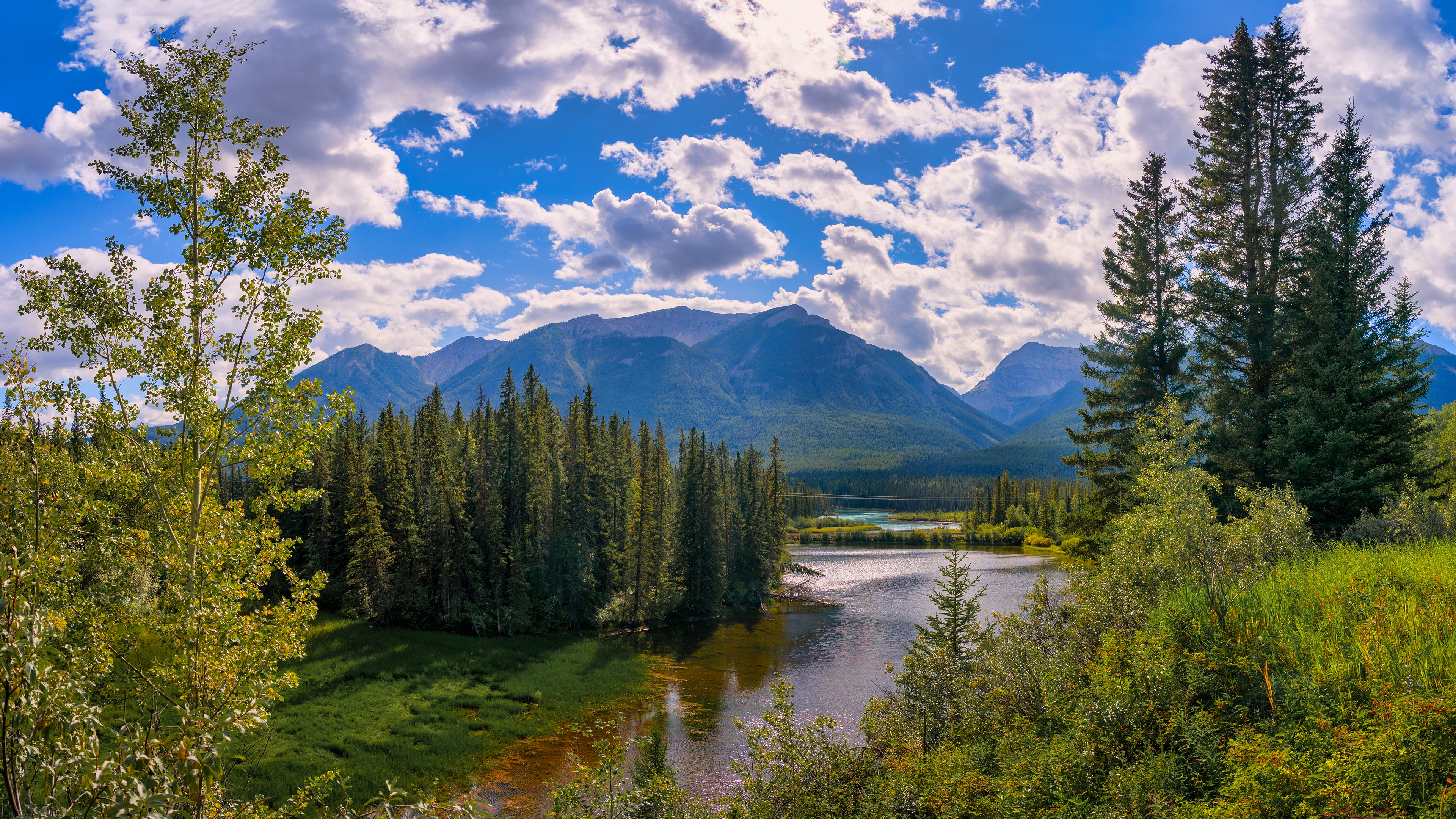 earth, landscape, alberta, canada, cloud, forest, mountain High Definition image