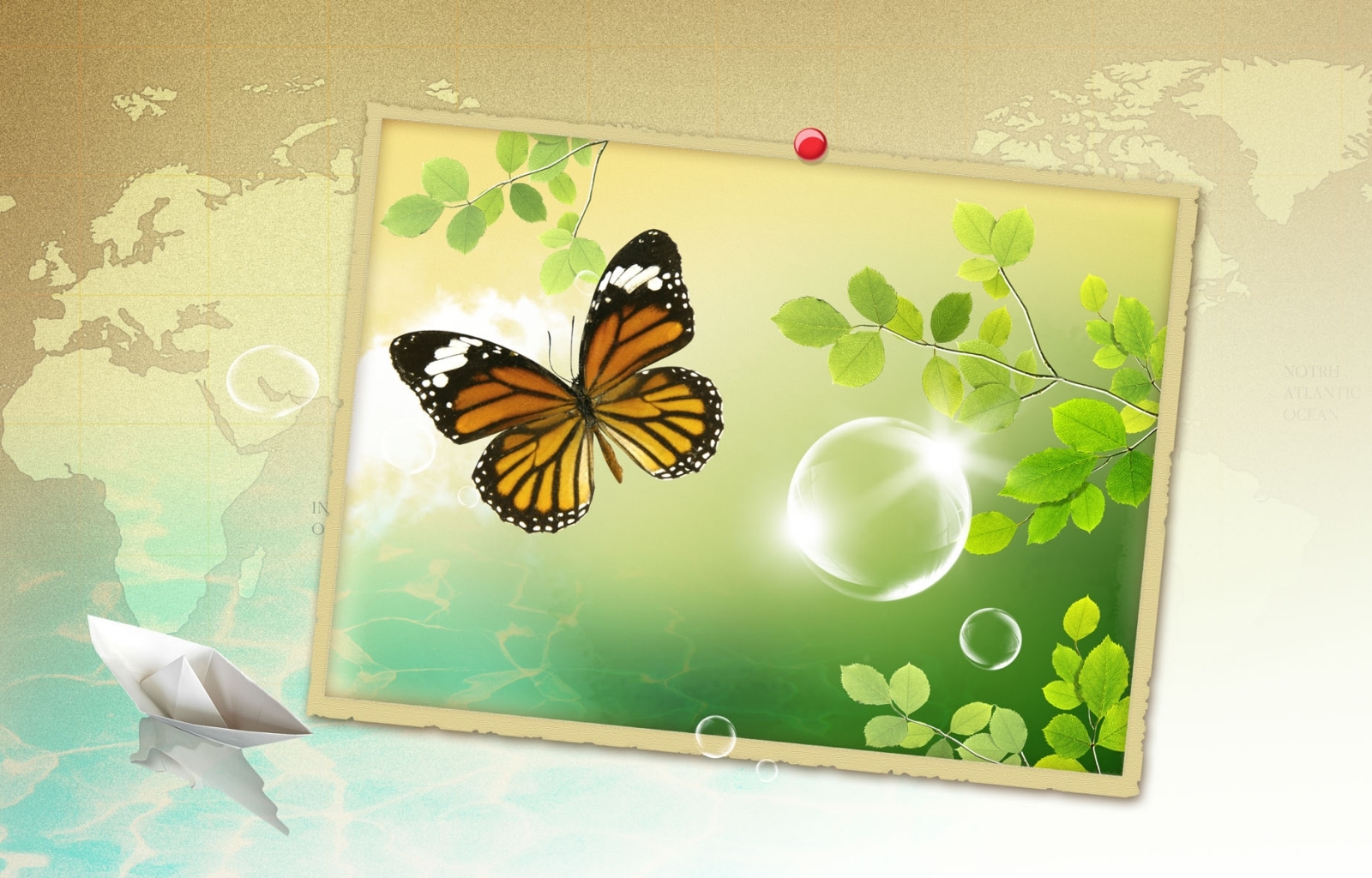 Lock Screen PC Wallpaper butterflies, pictures