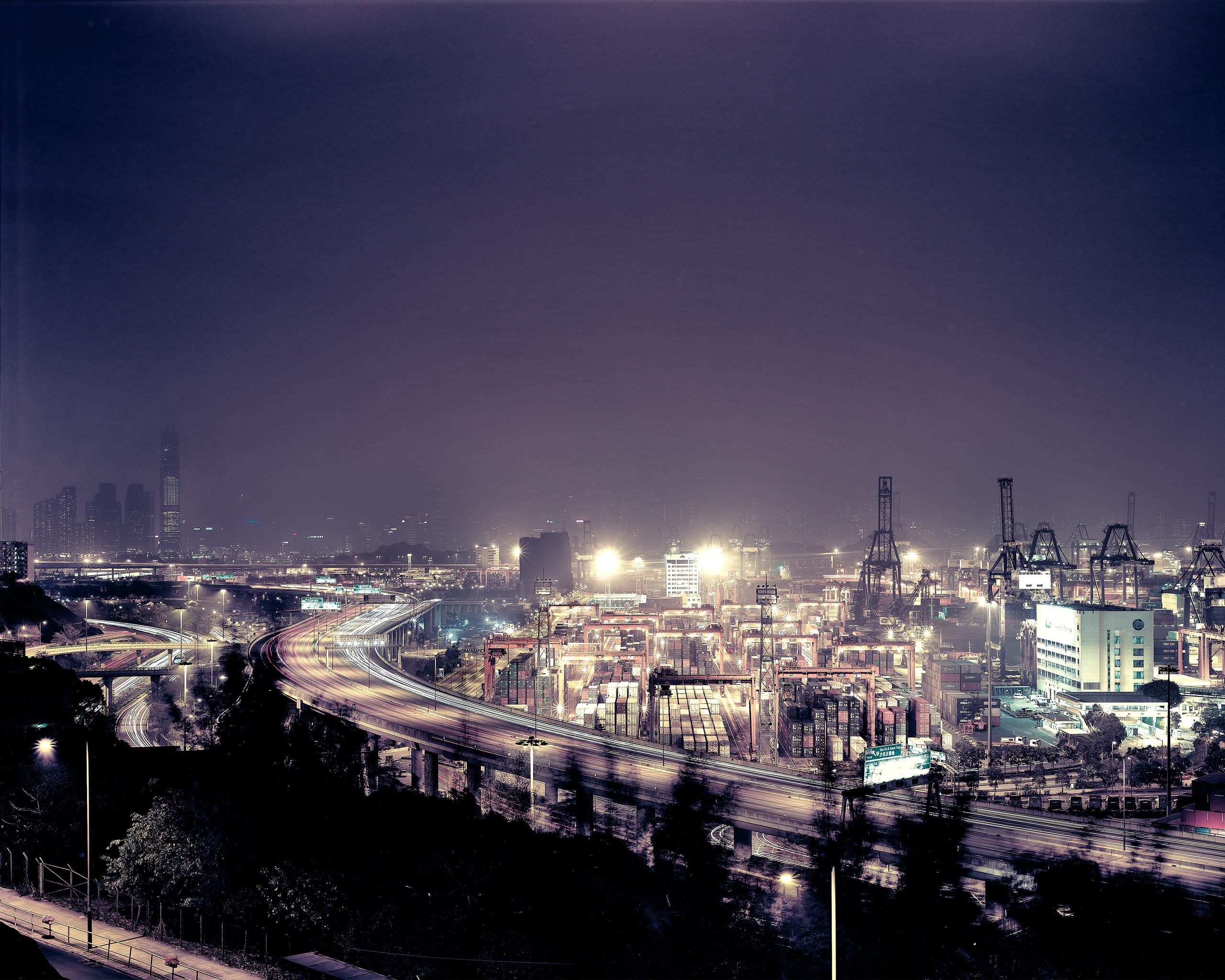 cities, night, building, view from above, hong kong, hong kong s a r QHD