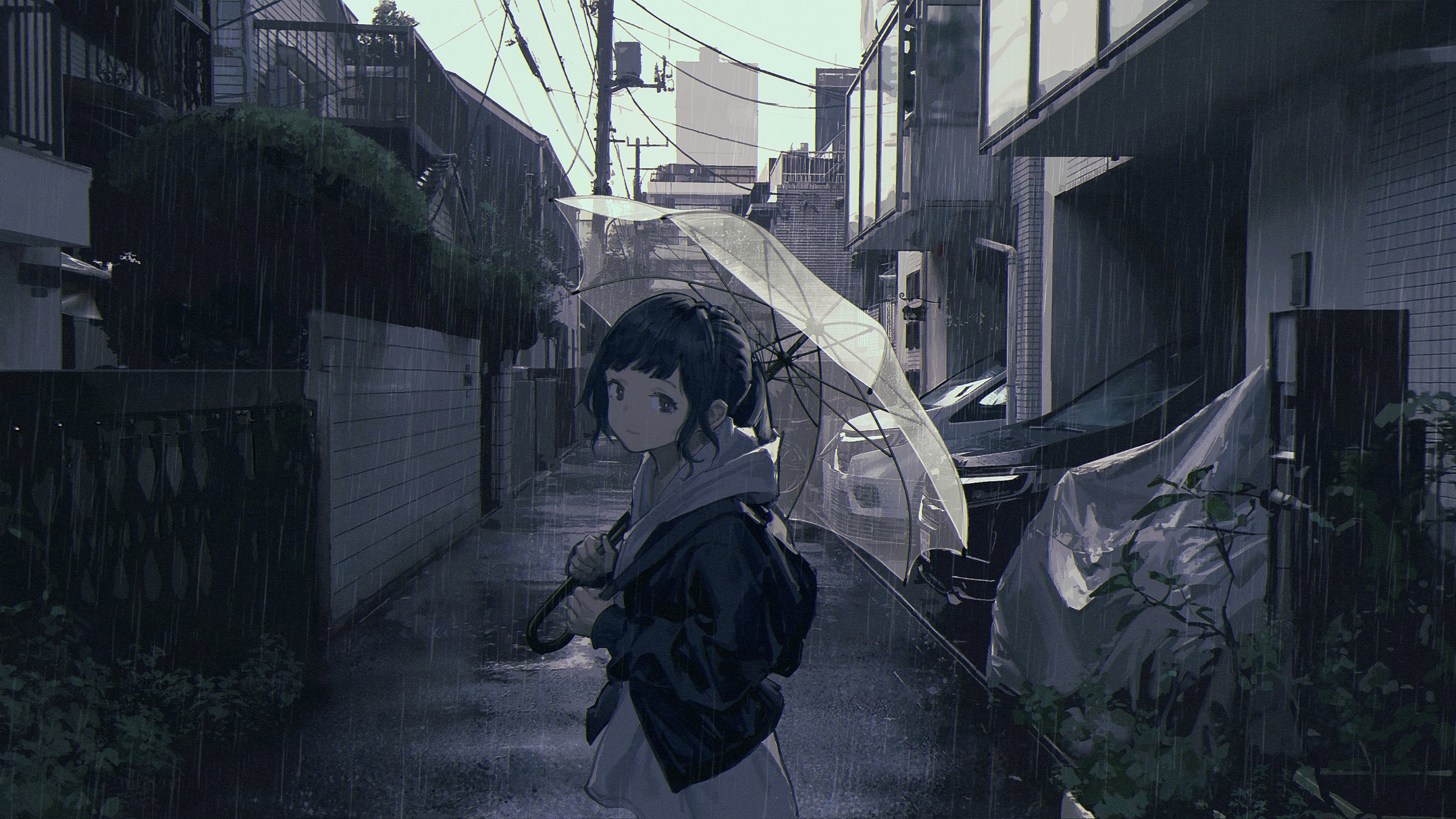 Anime Rainy Background  EPS Illustrator SVG  Templatenet