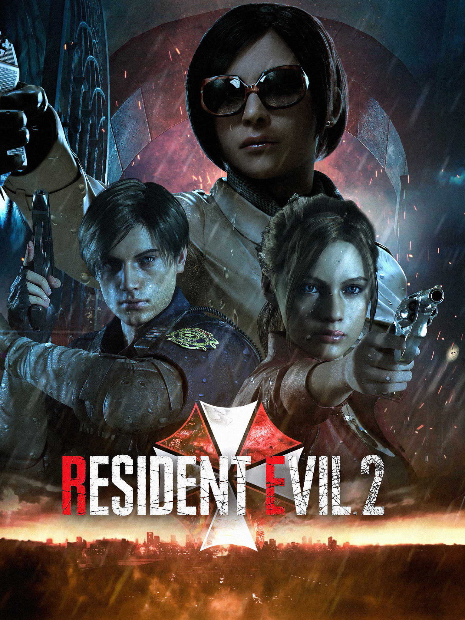 Wallpaper Resident Evil, Ada Wong, Claire Redfield, Leon S. Kennedy, Resident  Evil 2 for mobile and desktop, section игры, resolution 3840x2160 - download