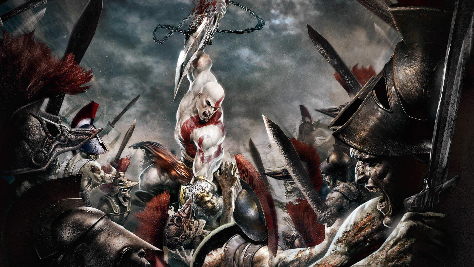 kratos (god of war), ghost, god of war, video game, war 1080p