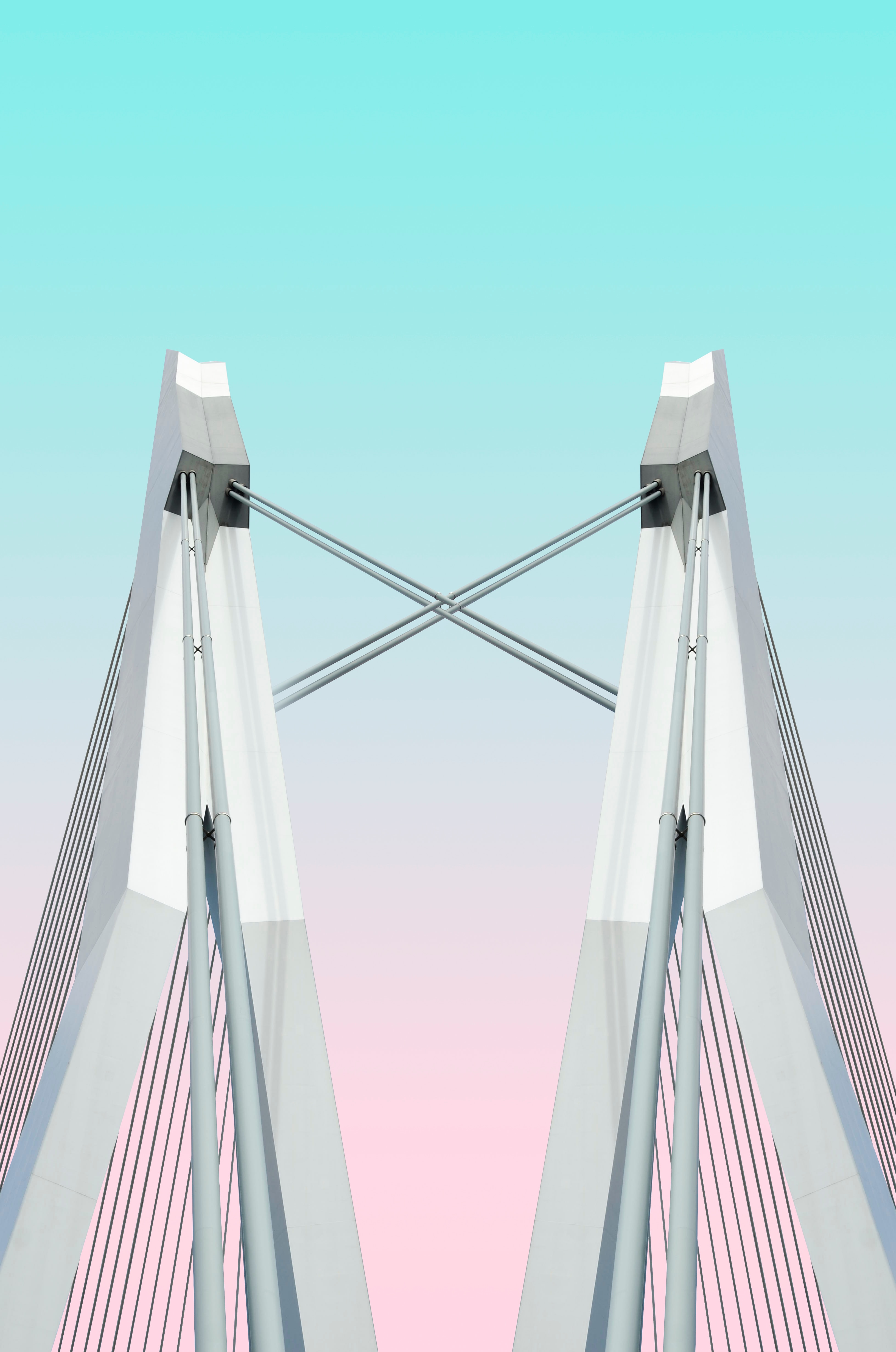 construction, architecture, minimalism, bridge, design, symmetry, support wallpapers for tablet