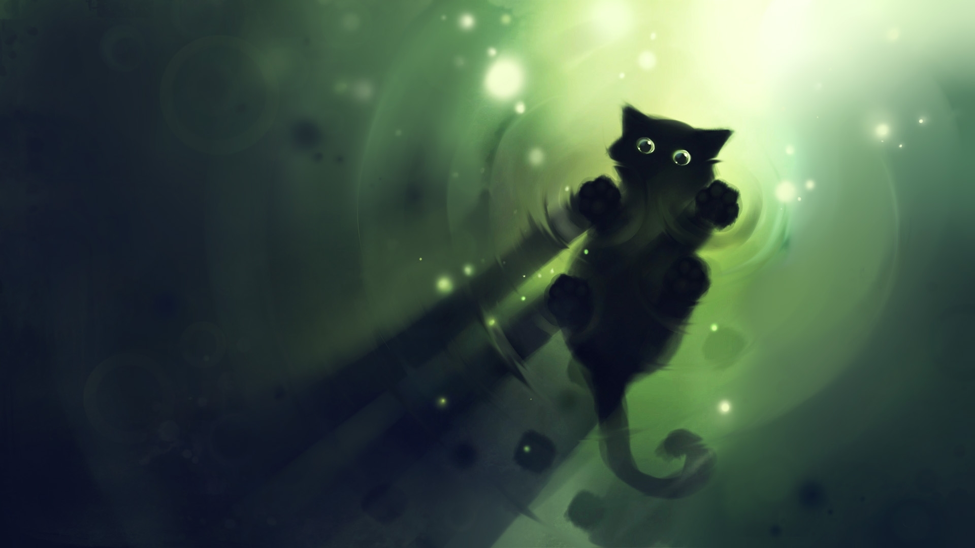 Cool Wallpapers cats, animals, pictures, green