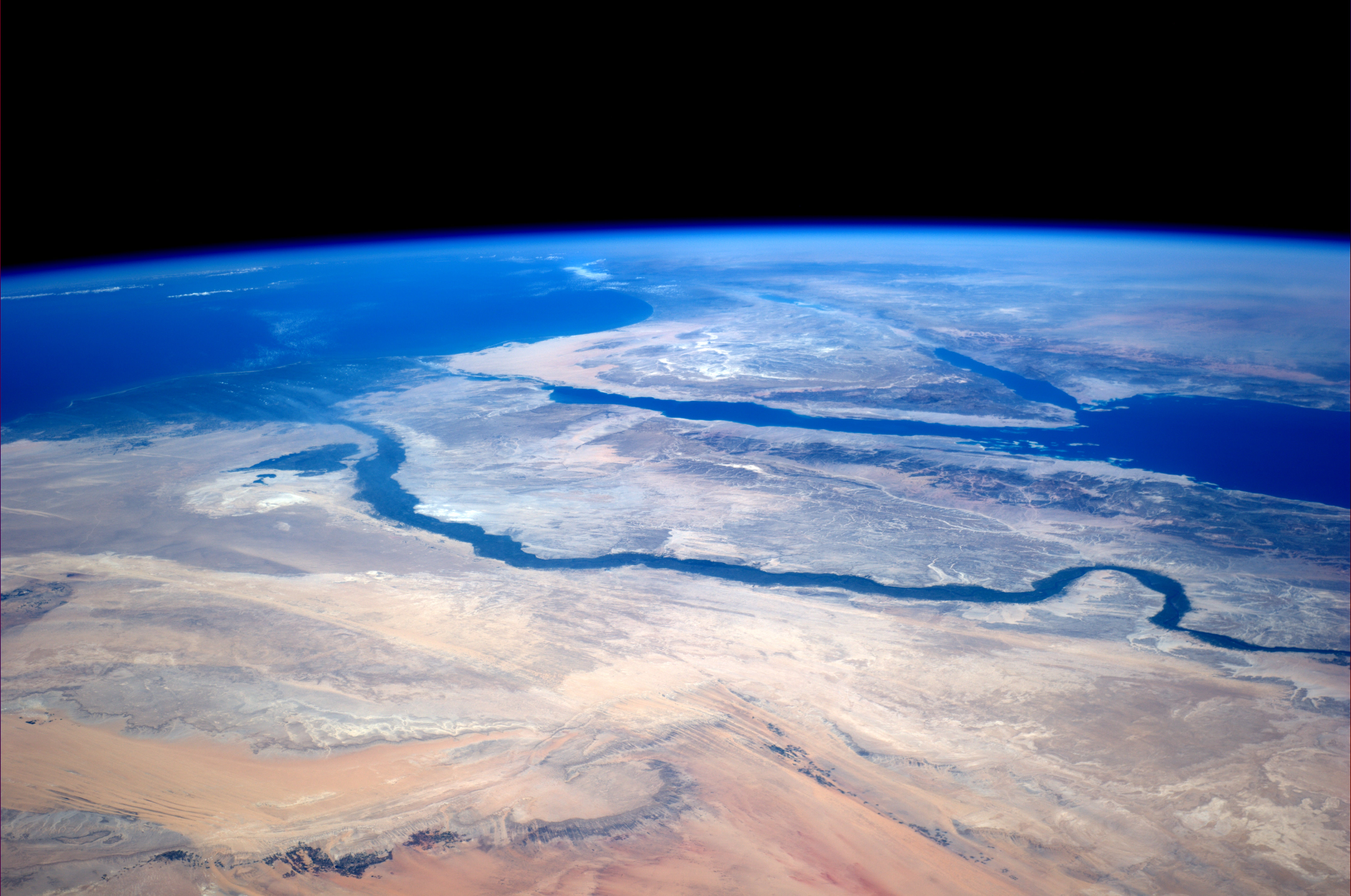 Download mobile wallpaper Egypt, Earth, Sahara, Africa, Mediterranean, From Space, Nile, Red Sea, Sinai Peninsula for free.