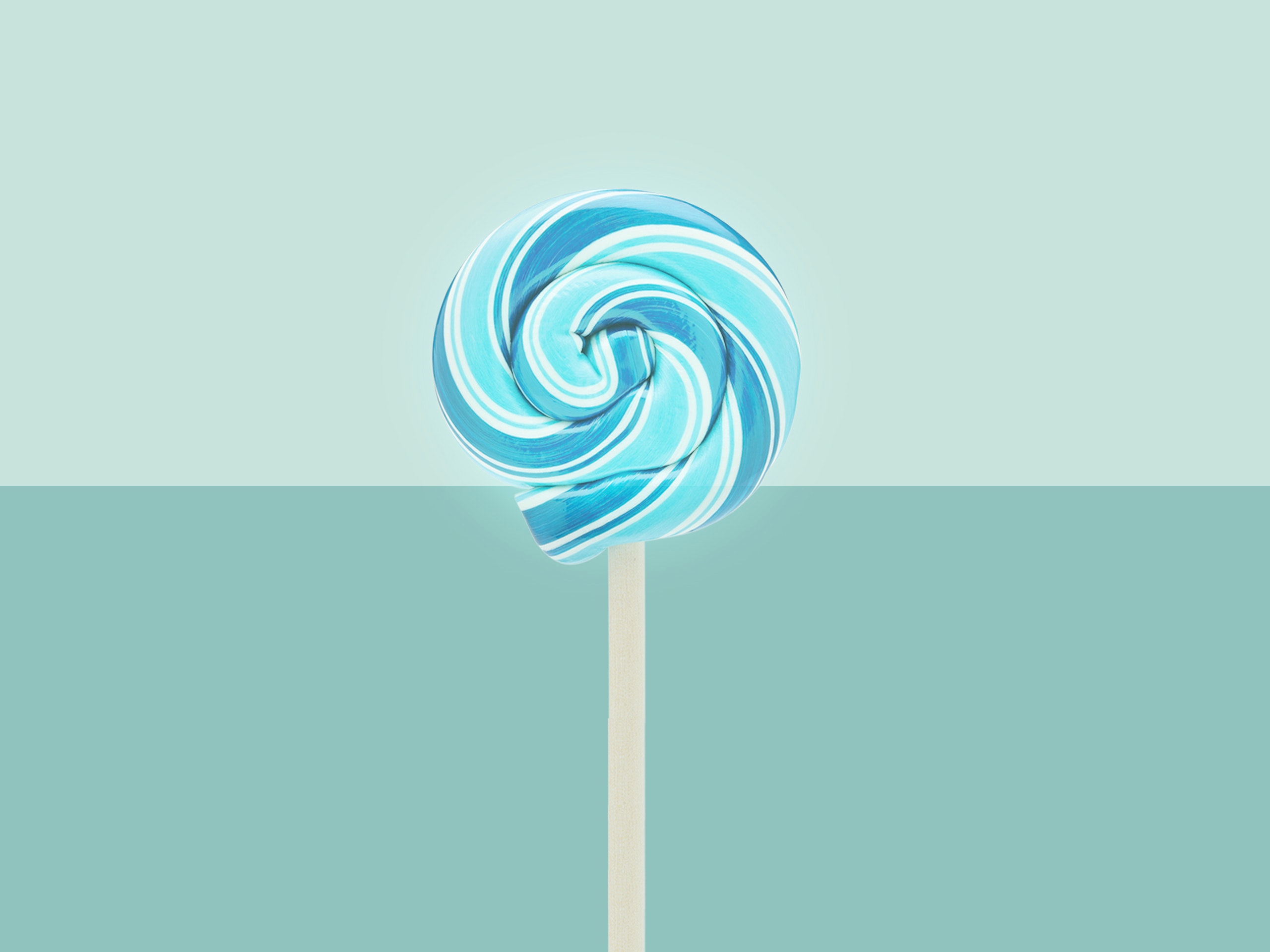125451 Hintergrundbild herunterladen blau, minimalismus, süss, süß, lutscher, lollipop - Bildschirmschoner und Bilder kostenlos