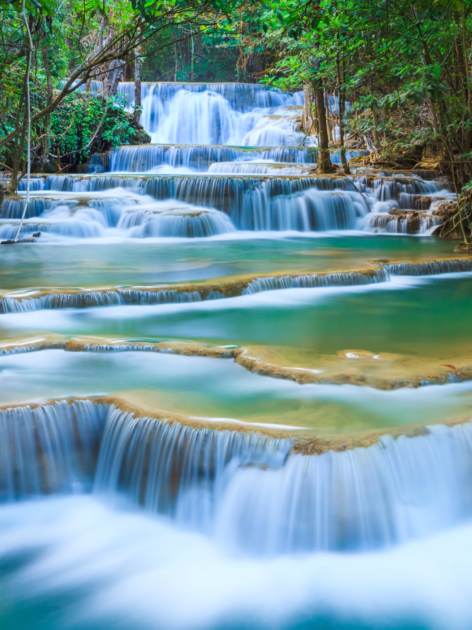 1123119 скачать обои таиланд, водопады, земля/природа, водопад эраван, водопад, национальный парк эраван, холмы тенассерим - заставки и картинки бесплатно