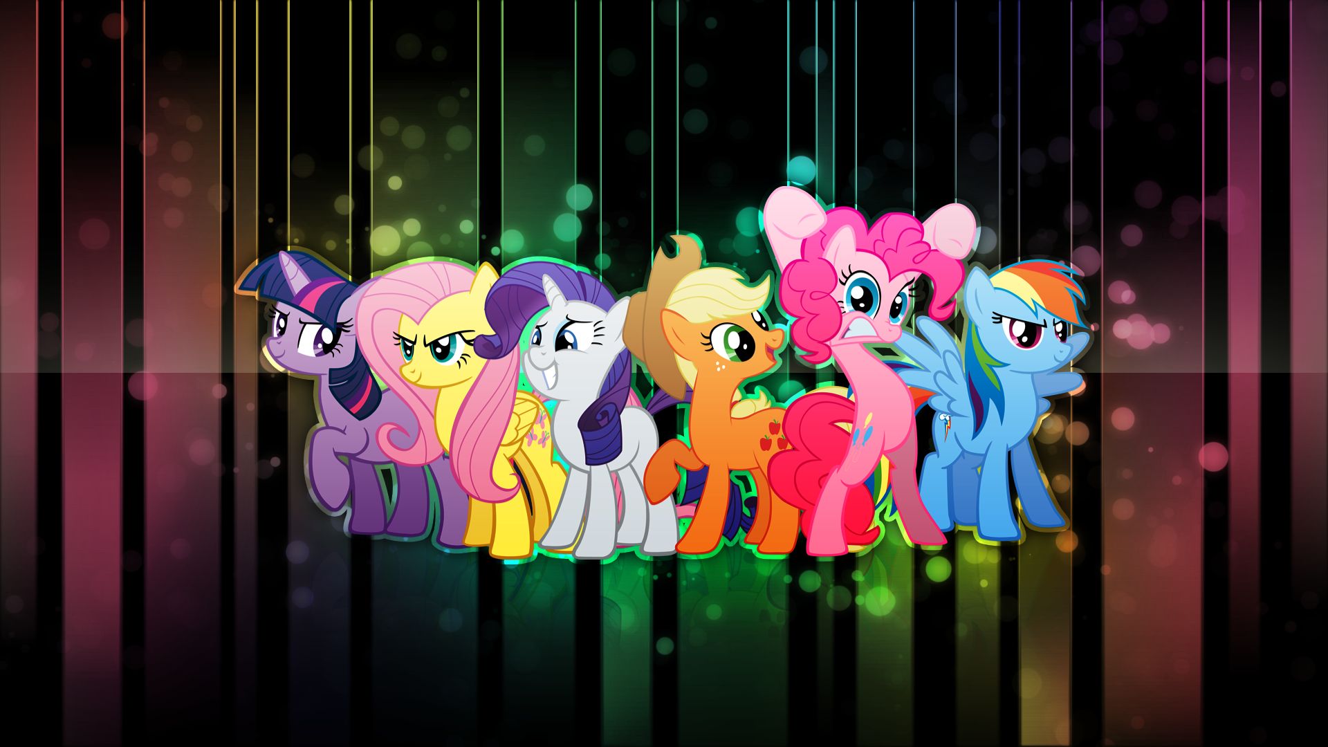 tv show, my little pony: friendship is magic, applejack (my little pony), fluttershy (my little pony), my little pony, pinkie pie, rainbow dash, rarity (my little pony), twilight sparkle, vector