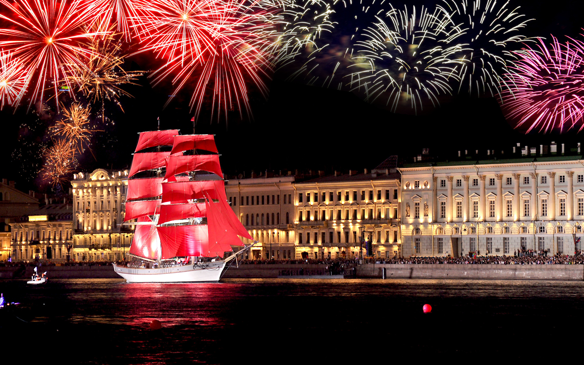 celebration, photography, fireworks, ship HD wallpaper