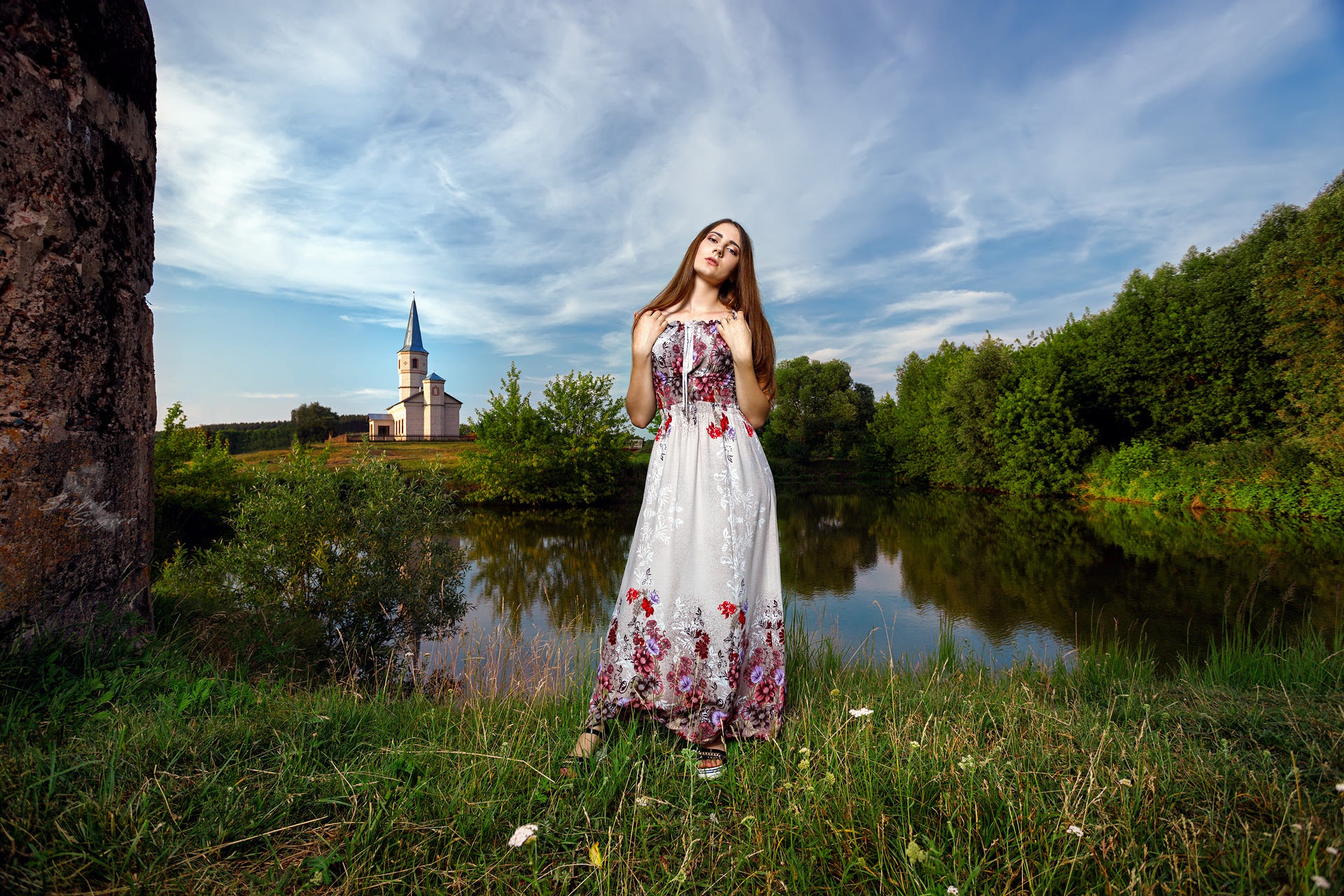 Фото русских женщин в платьях