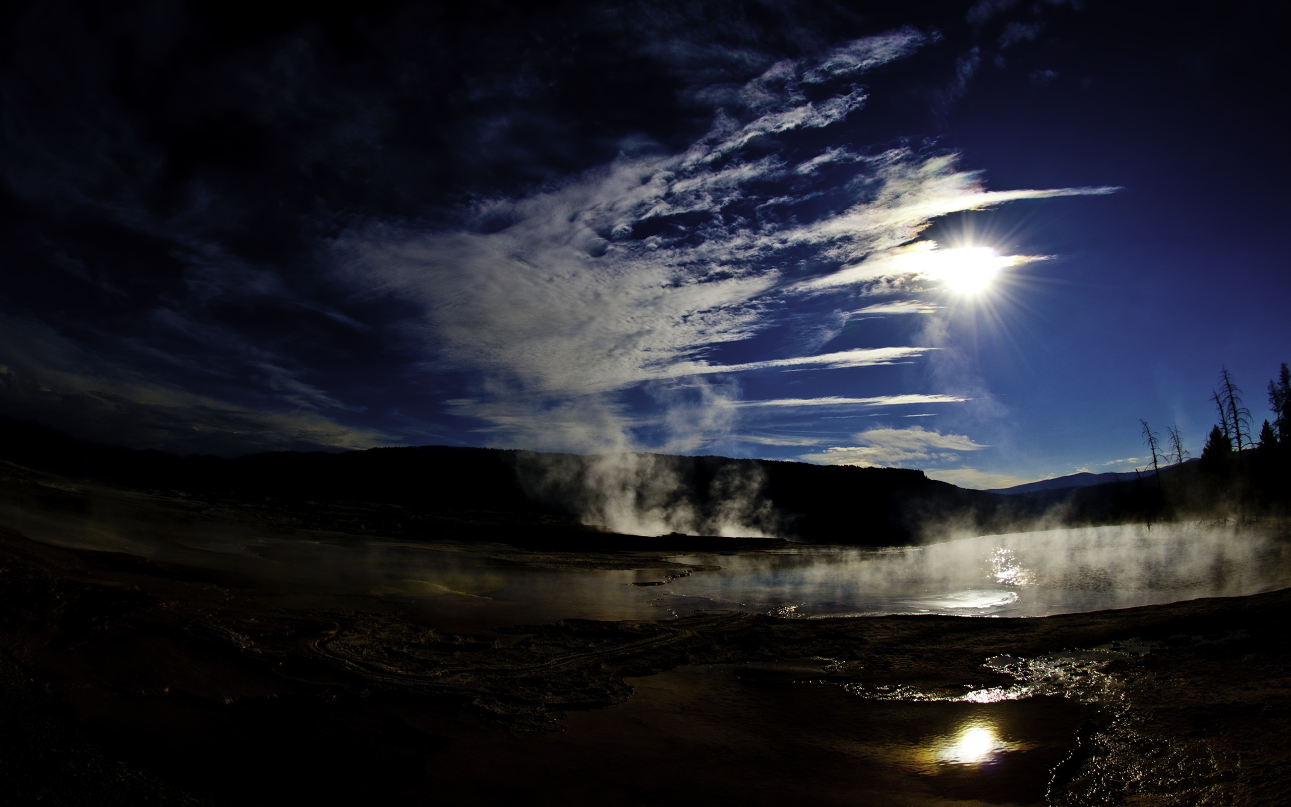 earth, geyser, hdr, mountain, national park, sky, water download HD wallpaper