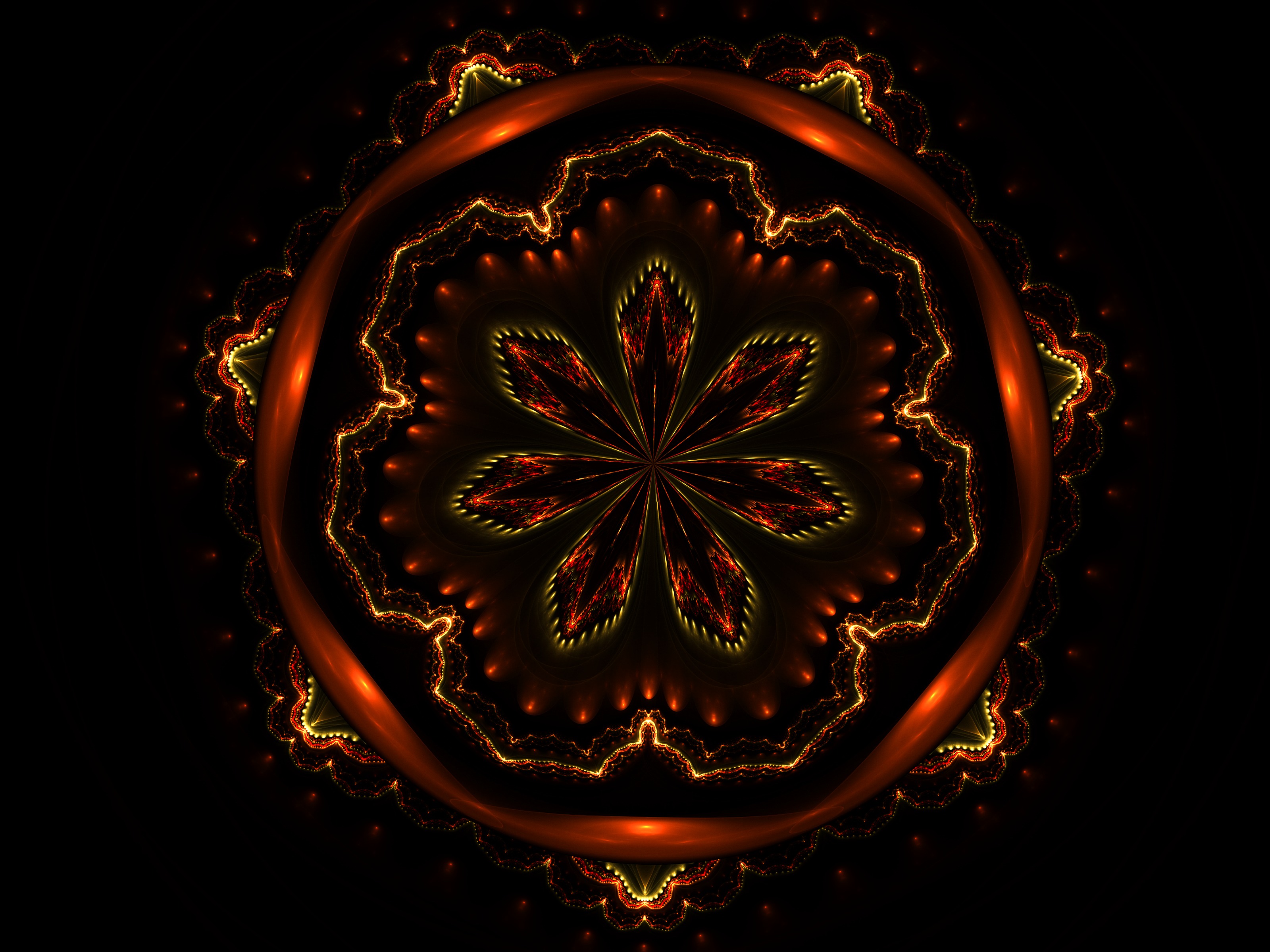 fractal, pattern, abstract, dark HD wallpaper