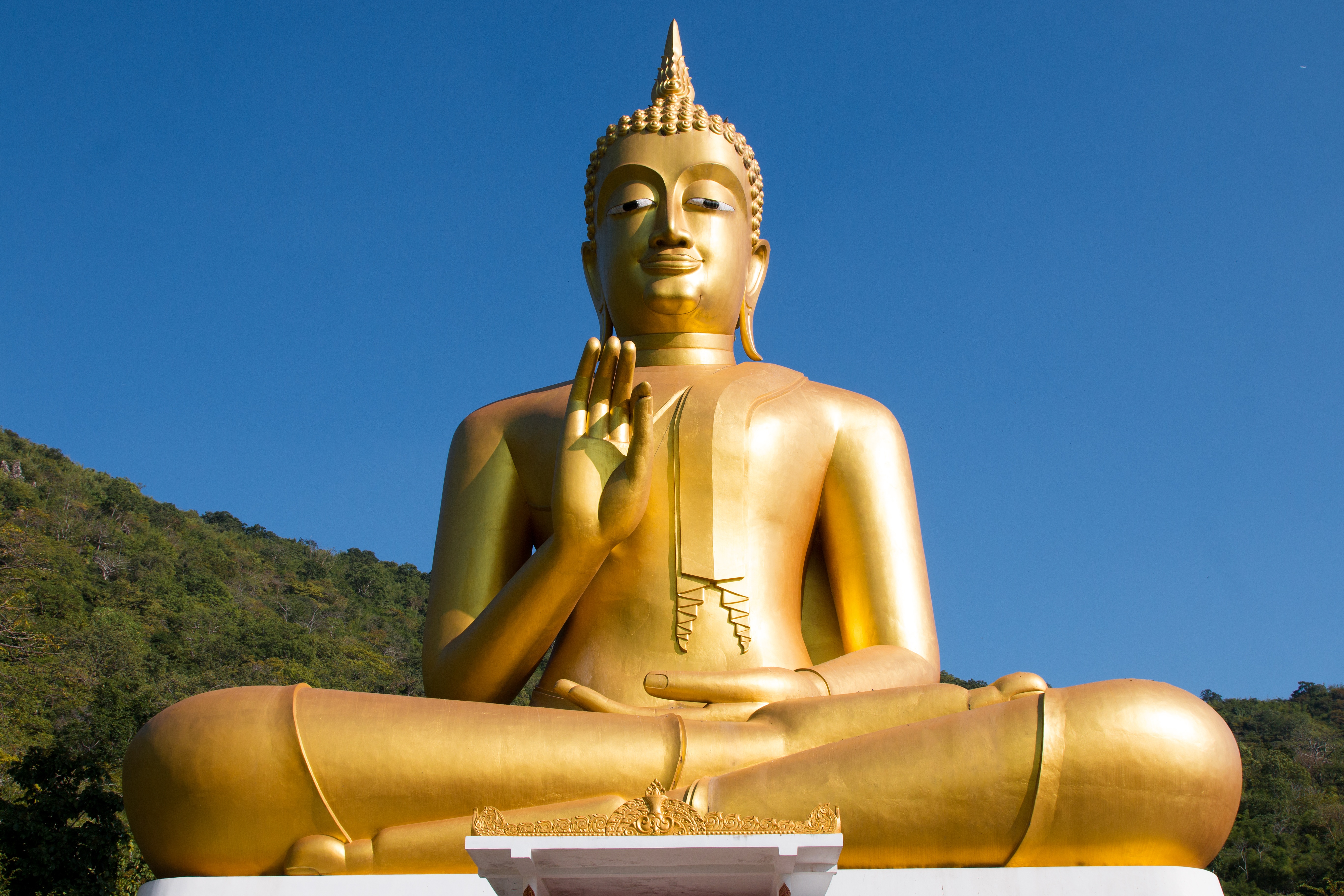 buddha, religious, buddhism, golden, religion, statue
