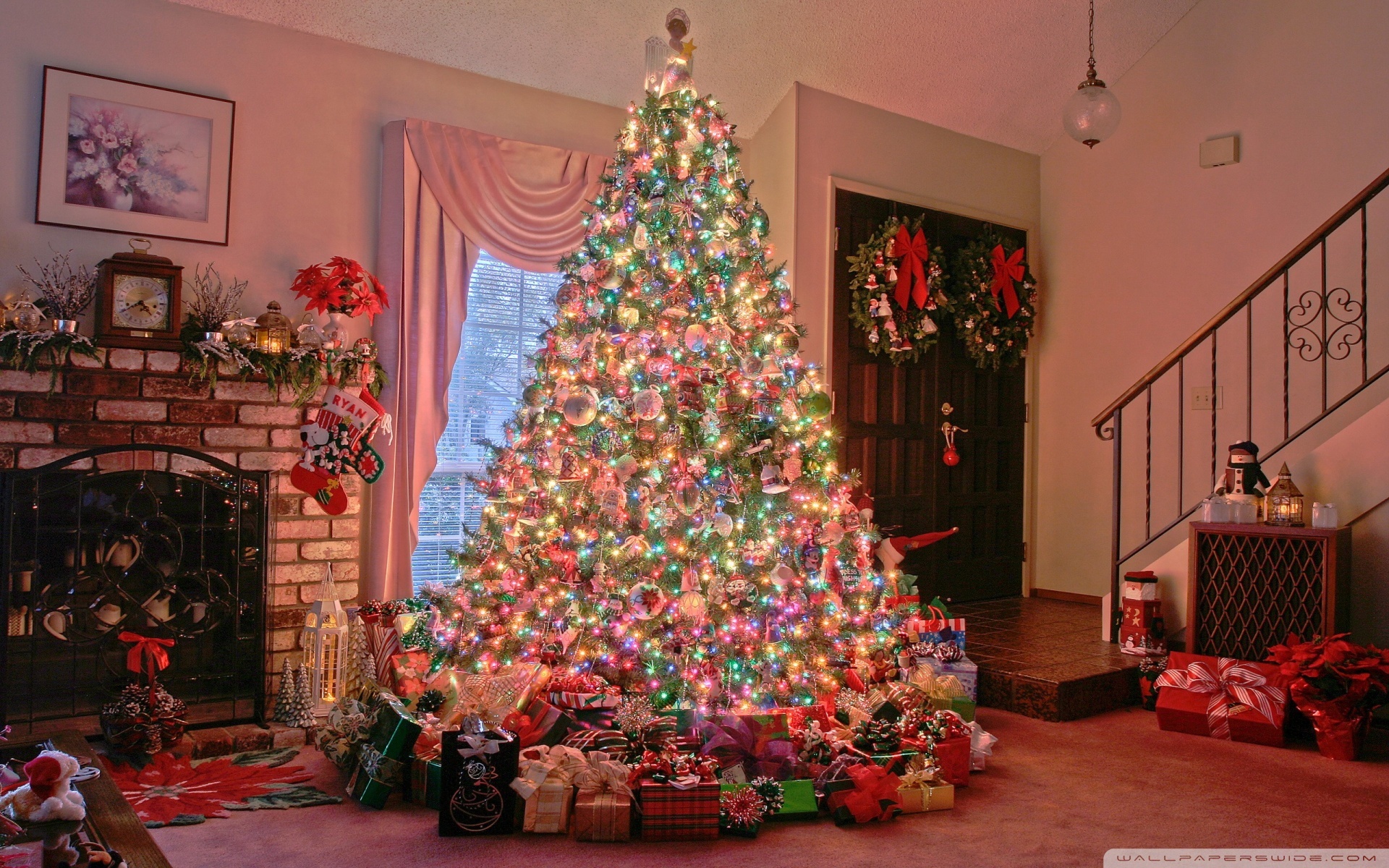 christmas xmas, holidays, new year, fir trees 4K