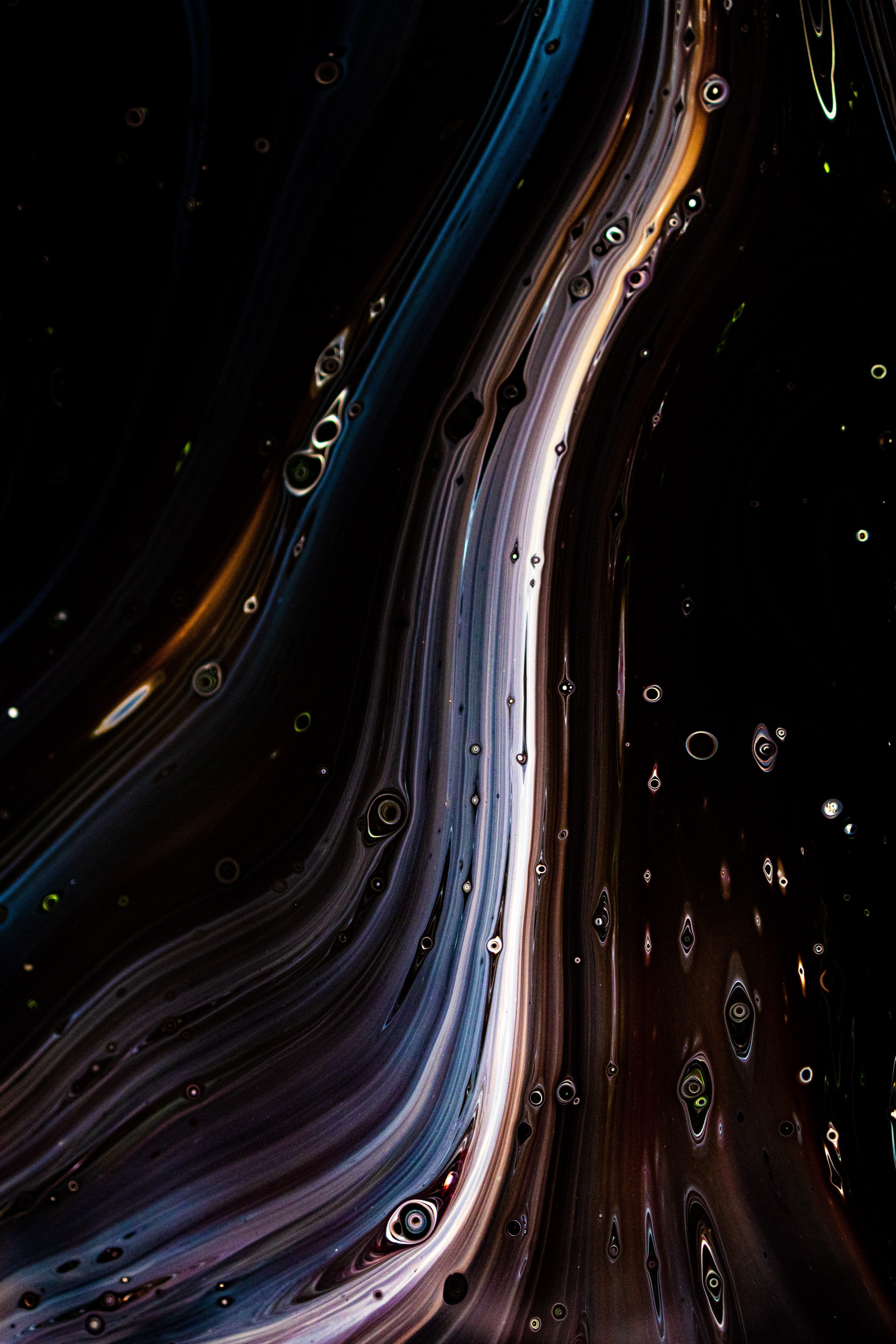 Download mobile wallpaper Paint, Divorces, Liquid, Abstract, Bubbles for free.